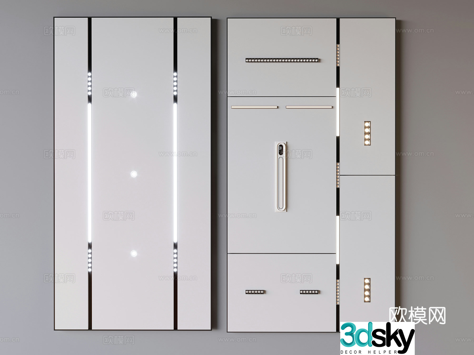 Integrated honeycomb large-board ceiling aluminum buckle board integrated bathroom heater 3D model