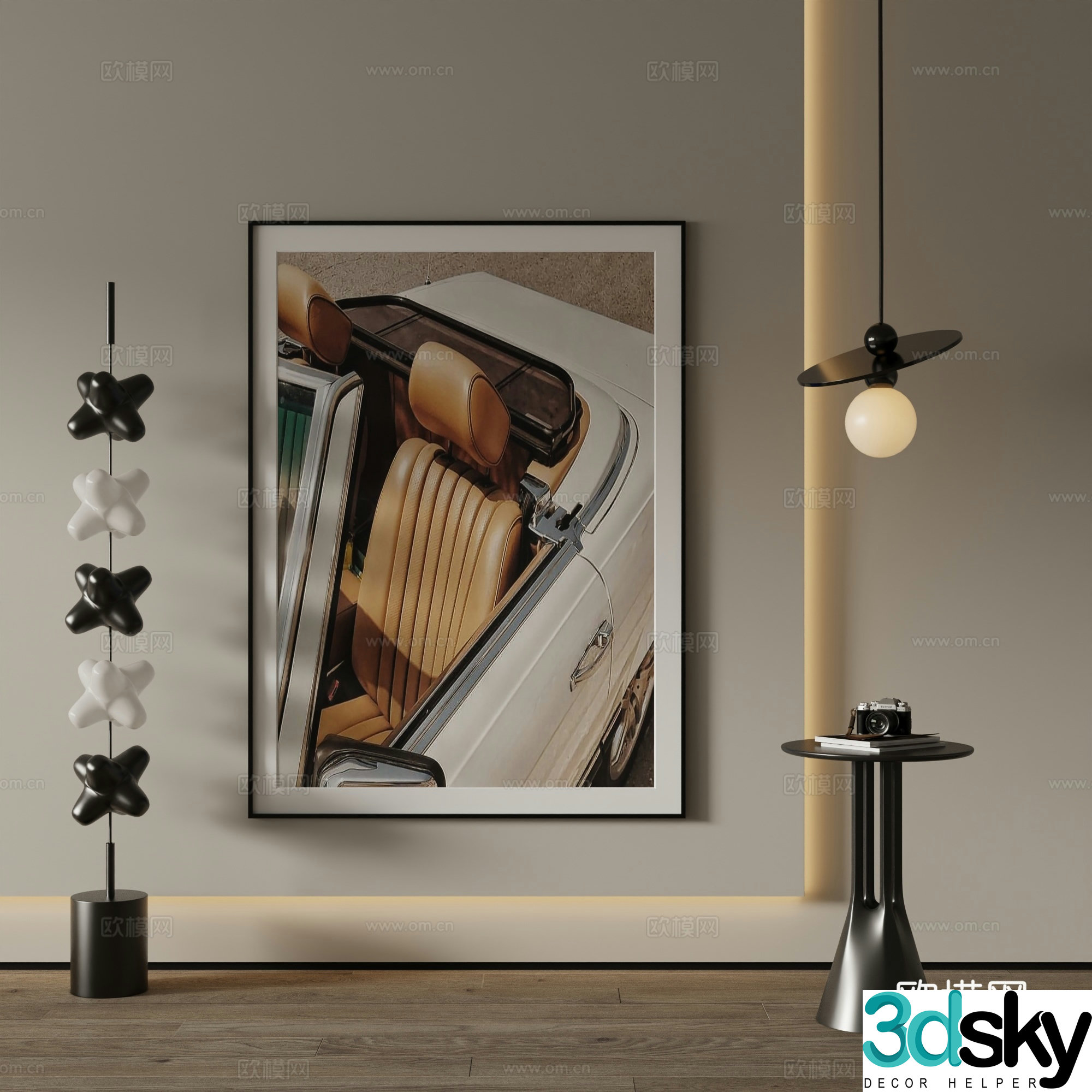 Modern Art Painting Decorative Painting 3D Model