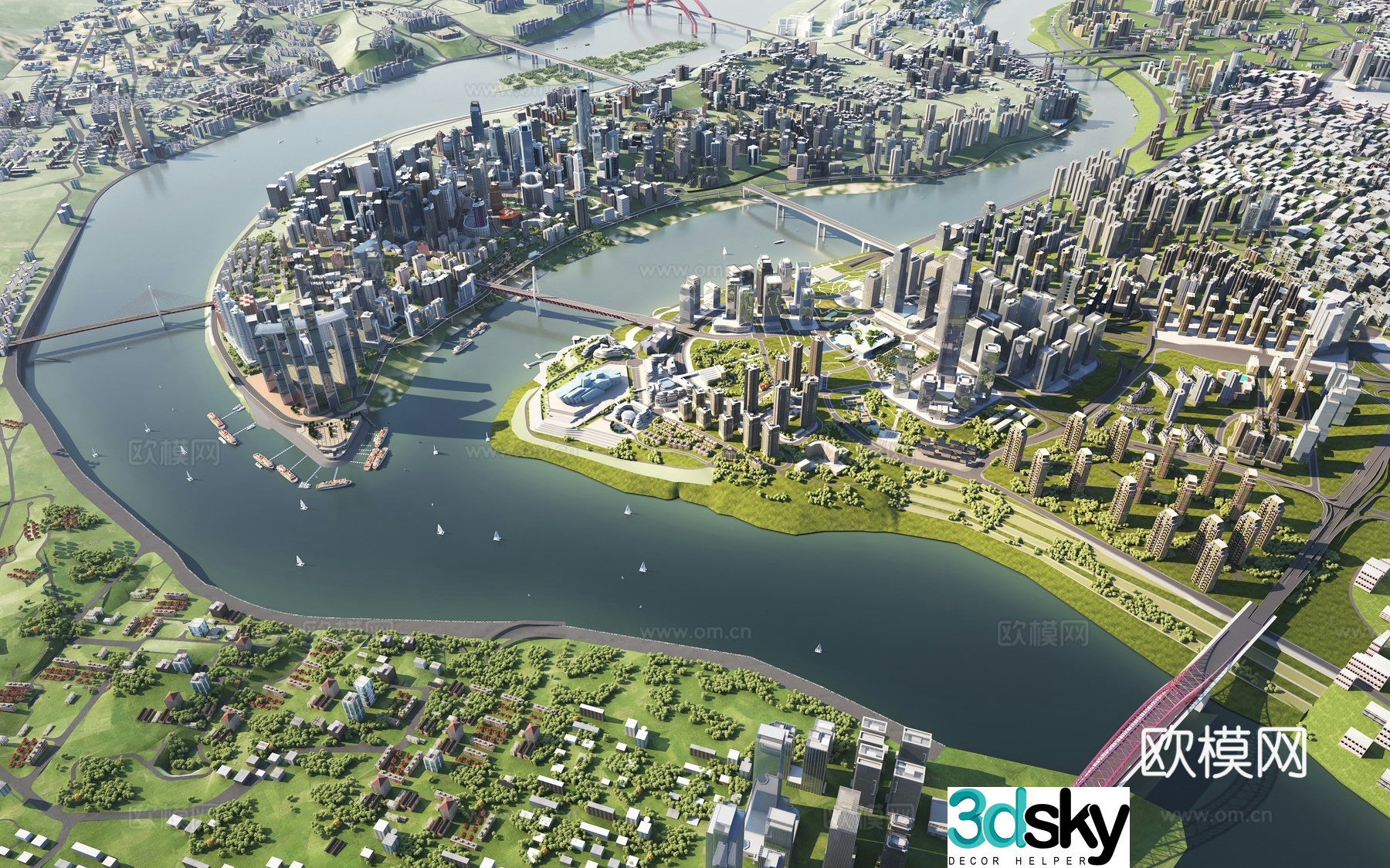 Chongqing Chaotianmen Wharf Chongqing Earthmark 3D model