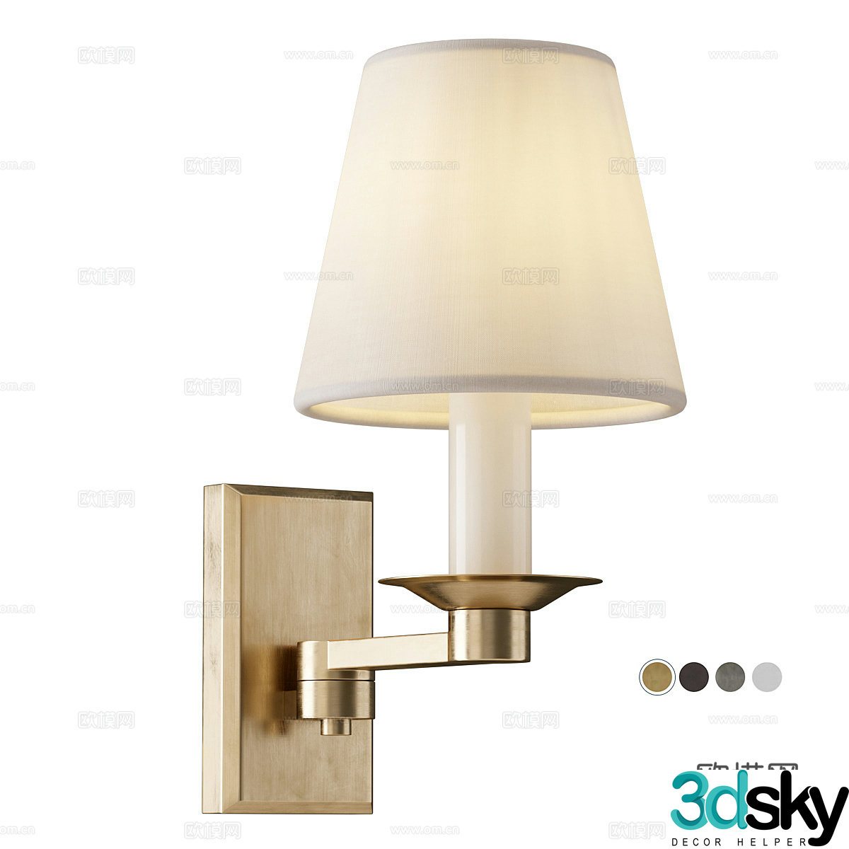 New Chinese style wall lamp 3d model
