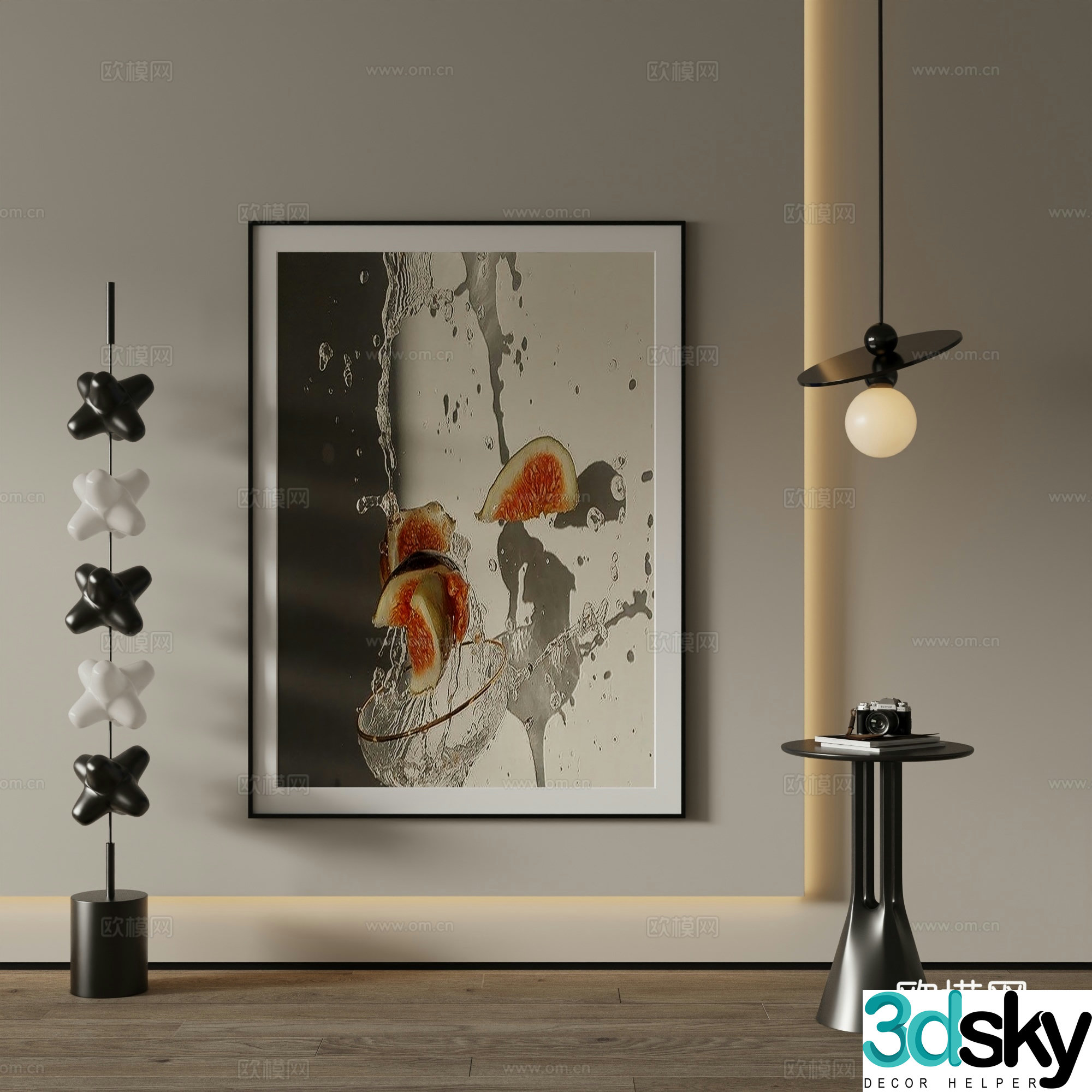 Modern Art Painting Decorative Painting 3D Model