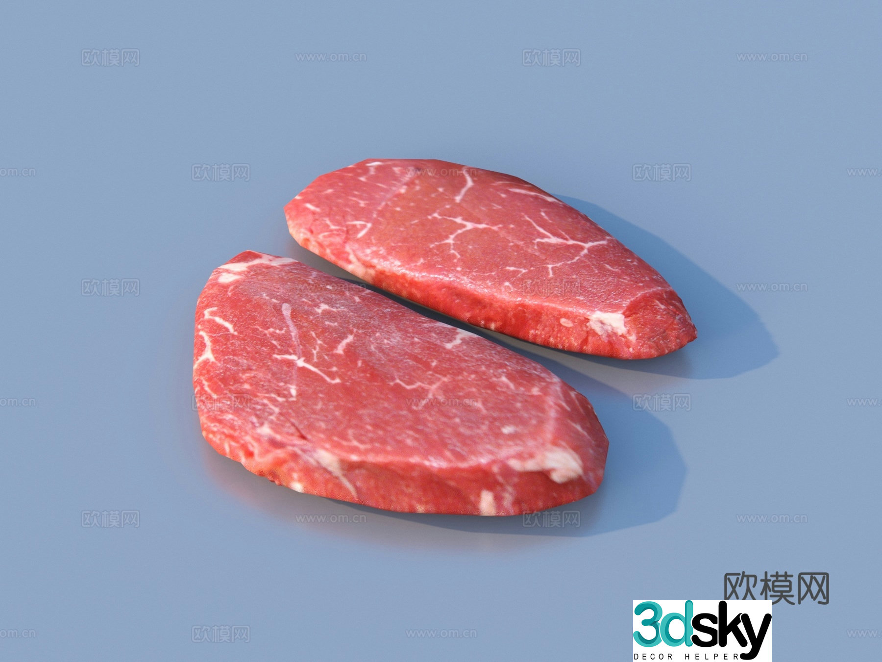meat meat pork beef mutton sliced â€‹â€‹food food 3d model