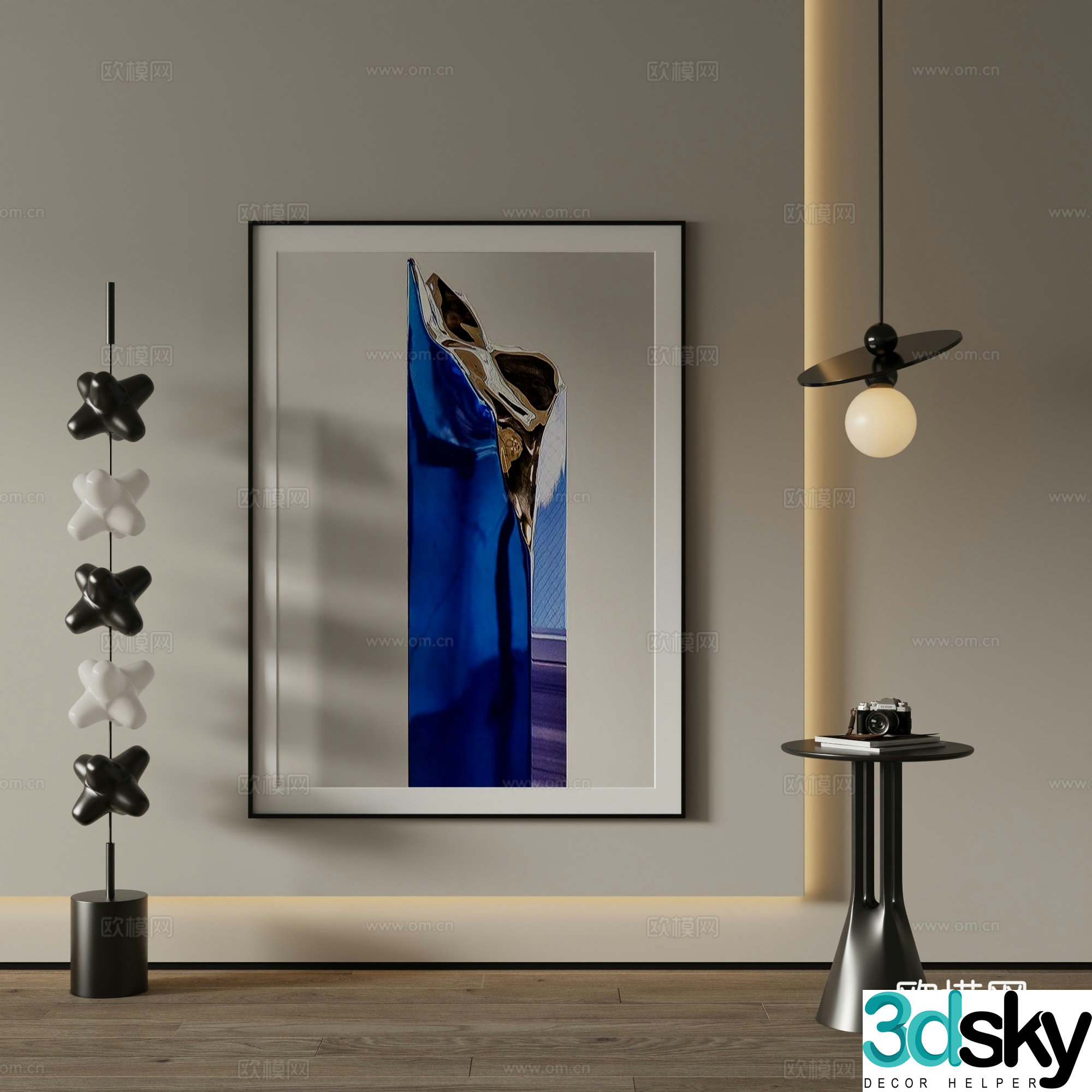 Modern Art Painting Decorative Painting 3D Model
