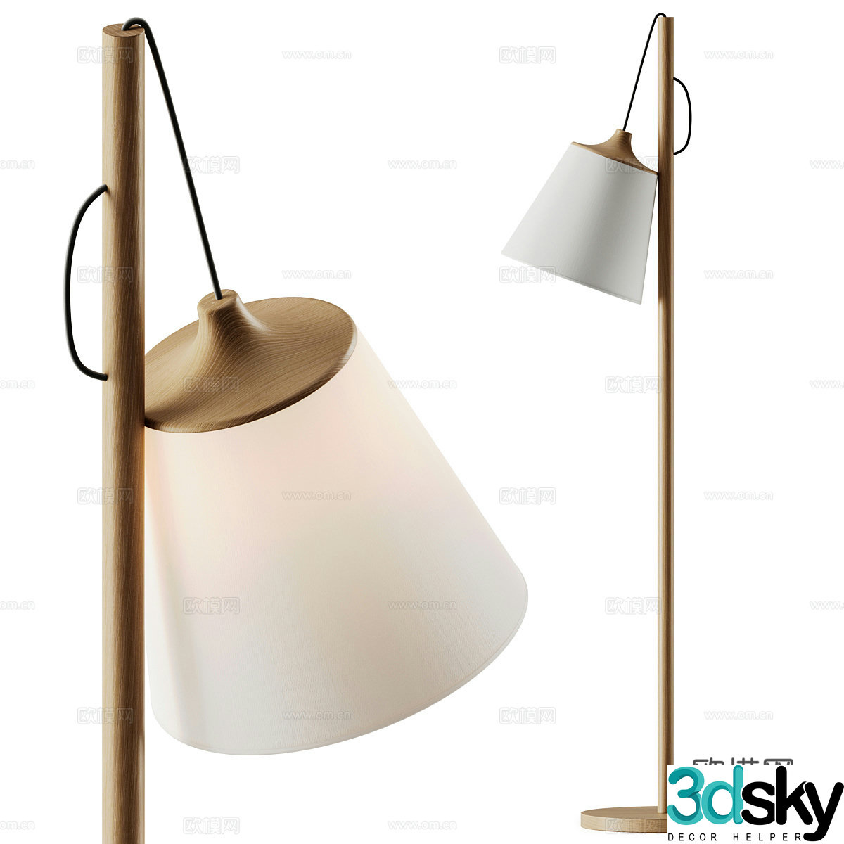 New Chinese floor lamp 3D model