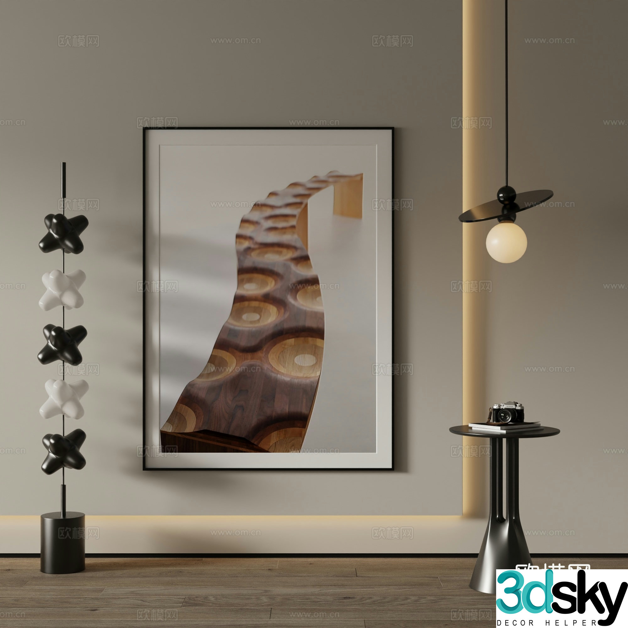Modern Art Painting Decorative Painting 3D Model