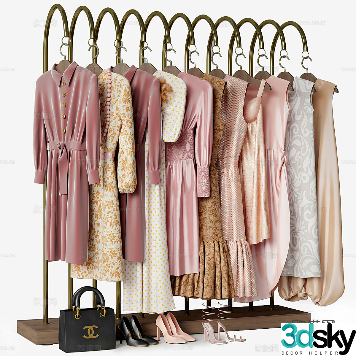 Women’s Clothing Dress Clothes Bags Women’s Shoes 3D Model