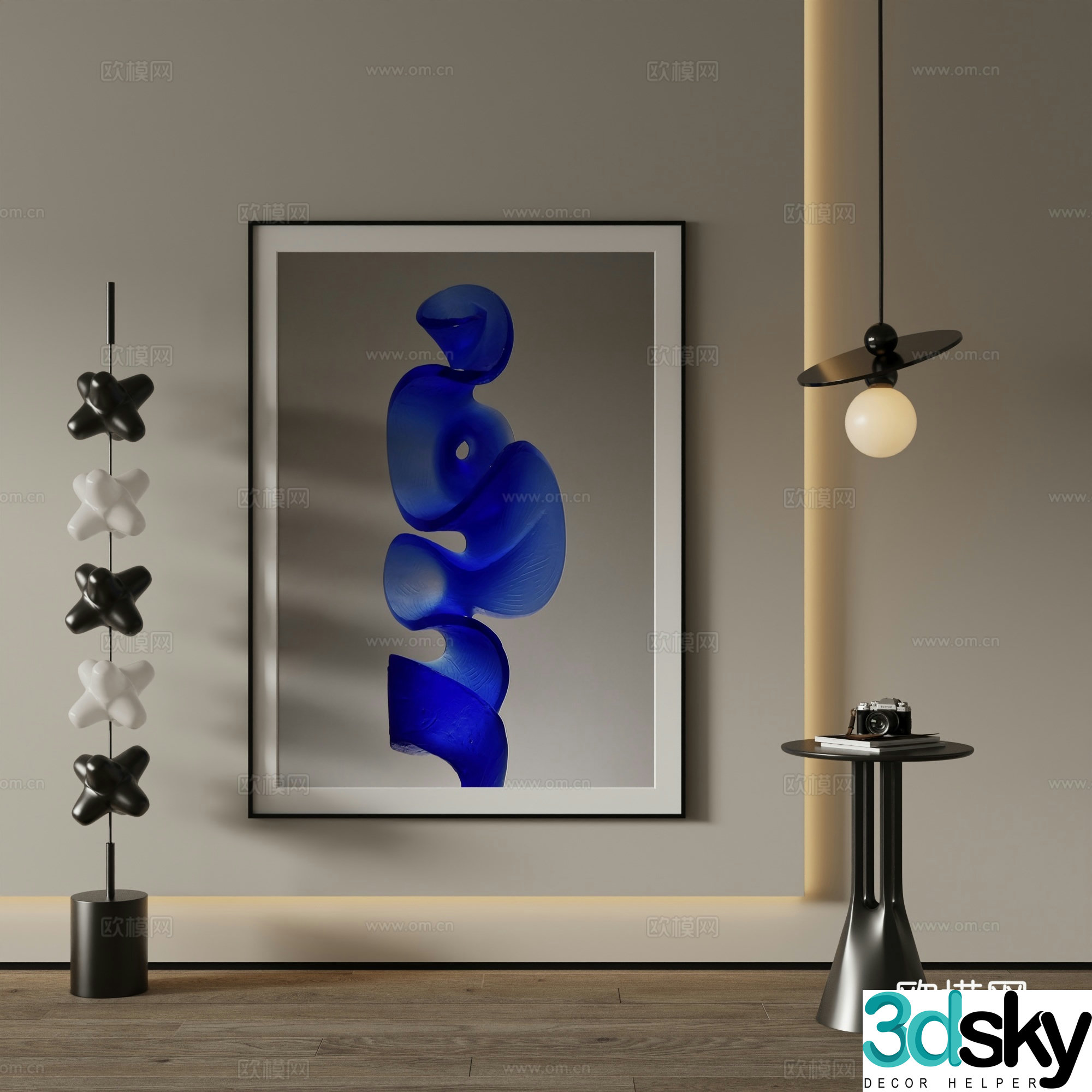 Modern Art Painting Decorative Painting 3D Model