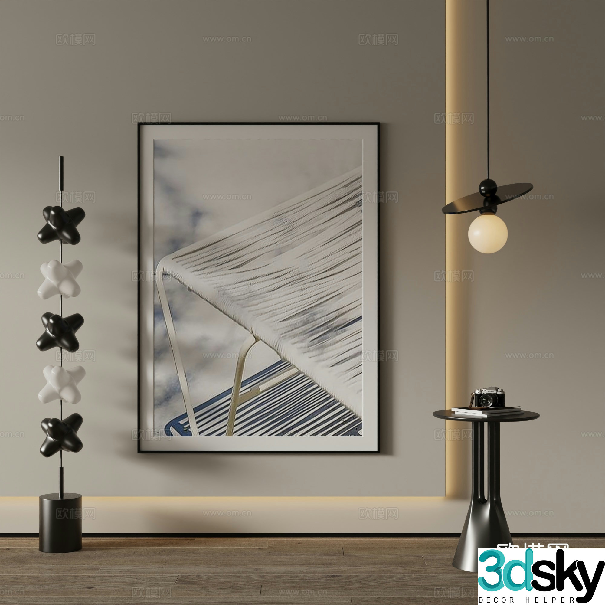 Modern Art Painting Decorative Painting 3D Model