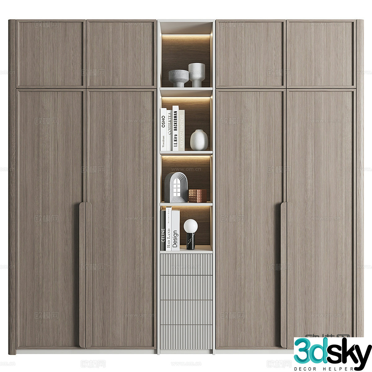 New Chinese style wardrobe 3D model
