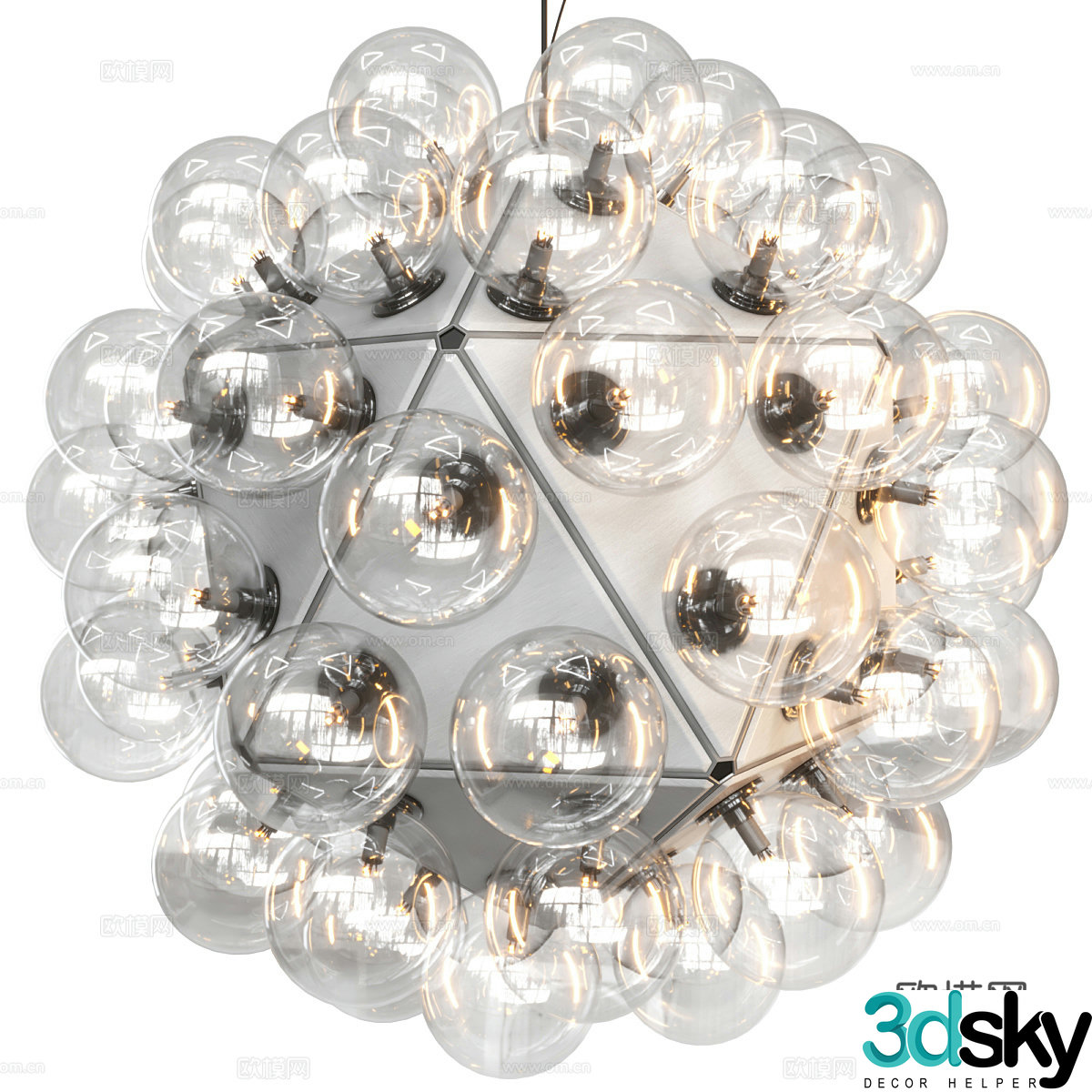 Modern decorative chandeliers light bulbs chandelier 3D model