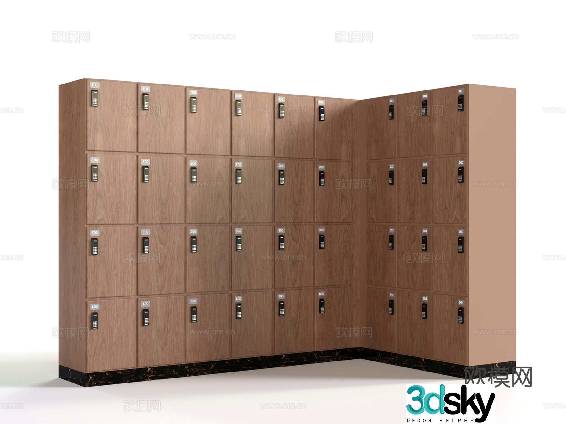Modern locker storage cabinet storage cabinet bathroom cabinet 3d model