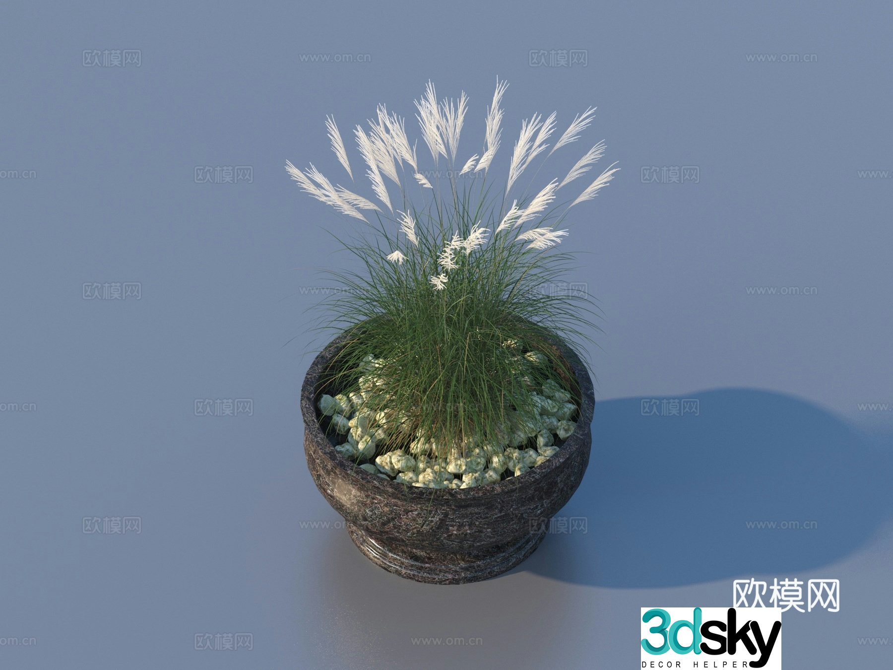 Flower pot pot green plants plant 3d model