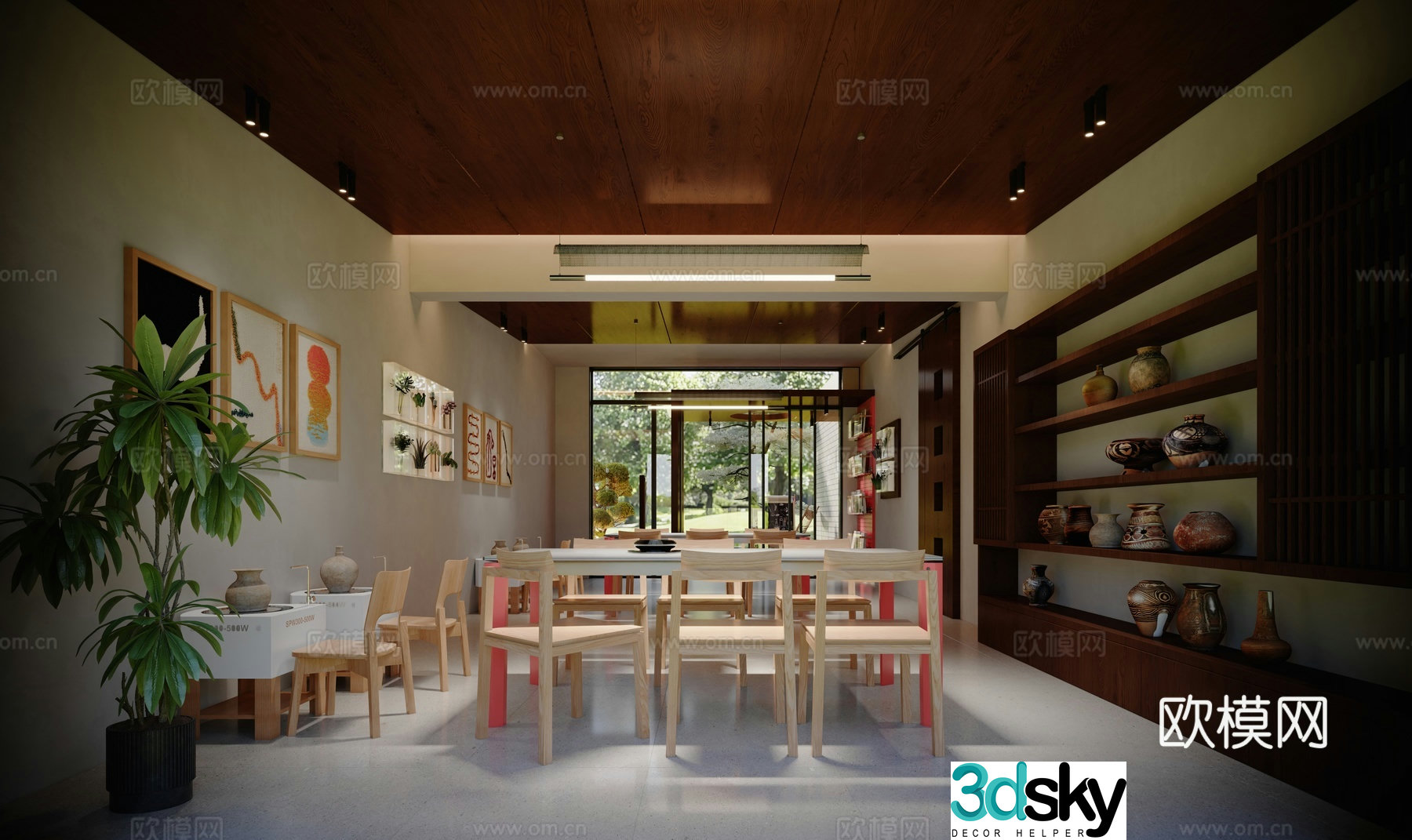 3D model of wabiji wind kindergarten craft room