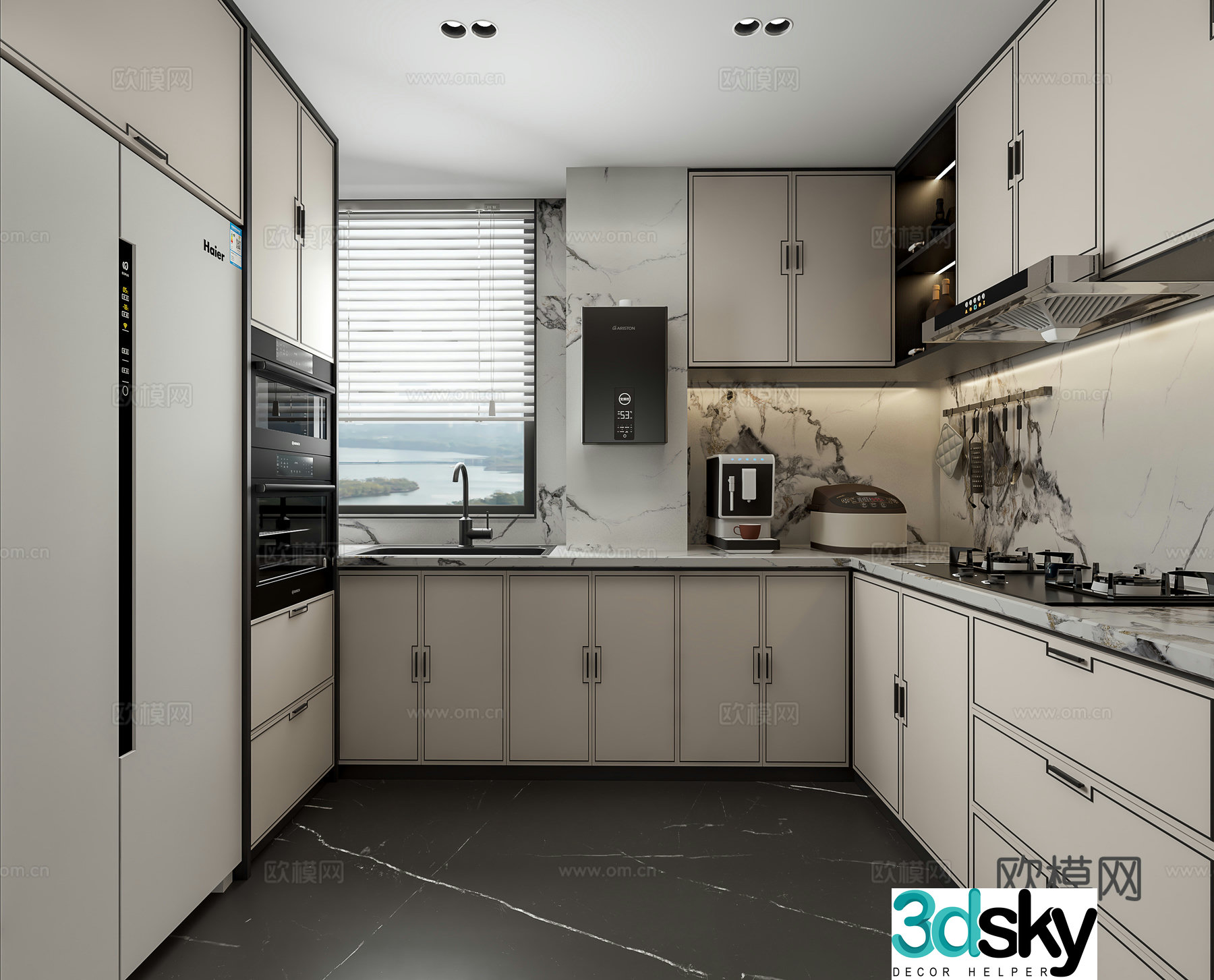 New Chinese kitchen 3D model