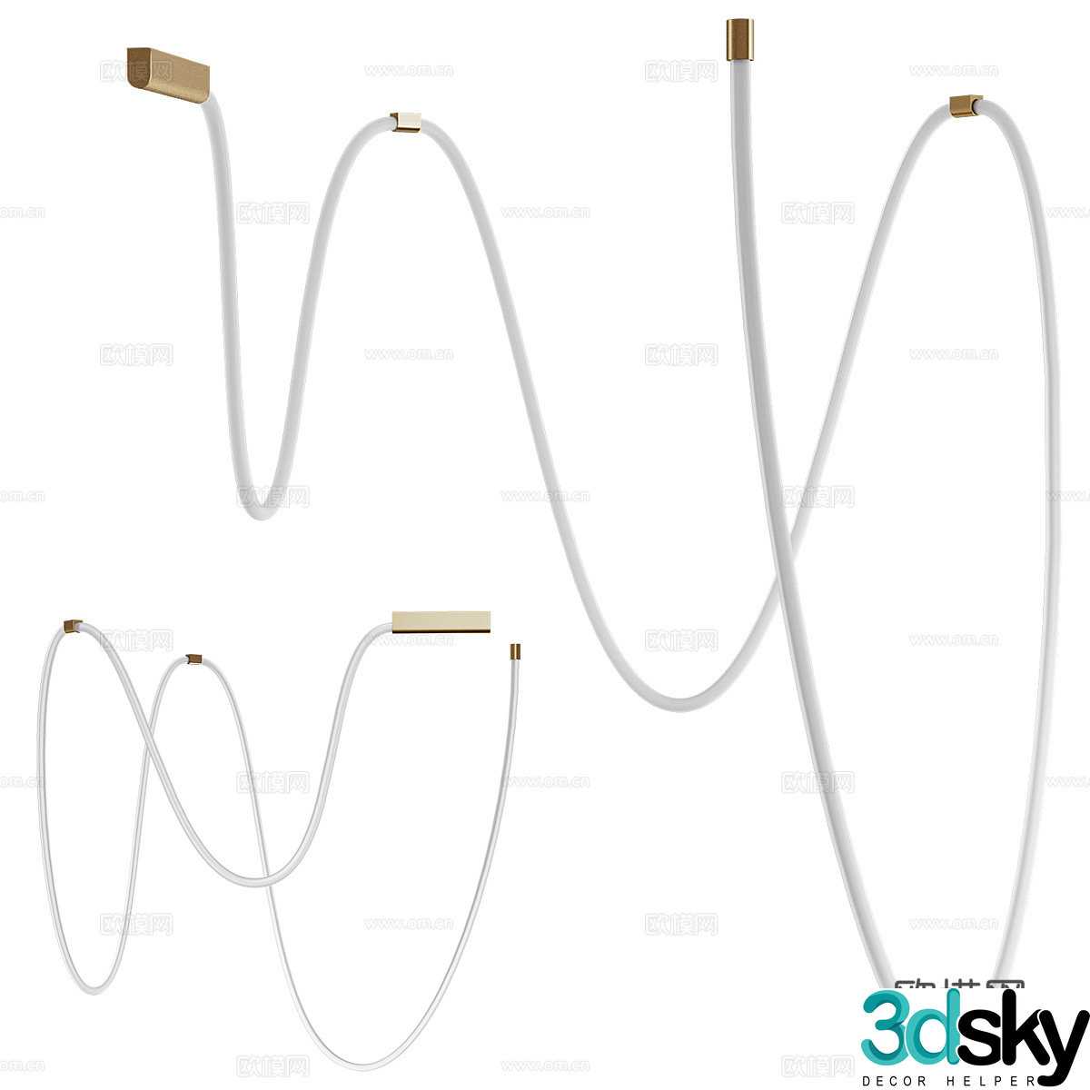 Modern decorative lamp Line lamp 3d model
