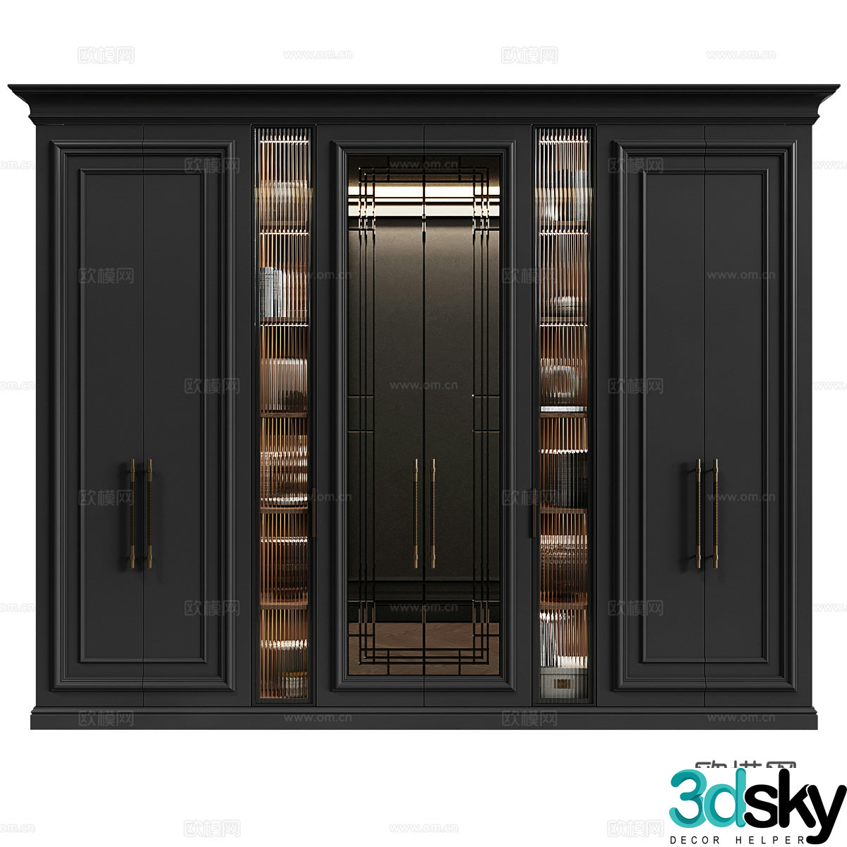 Neoclassical wardrobe 3d model