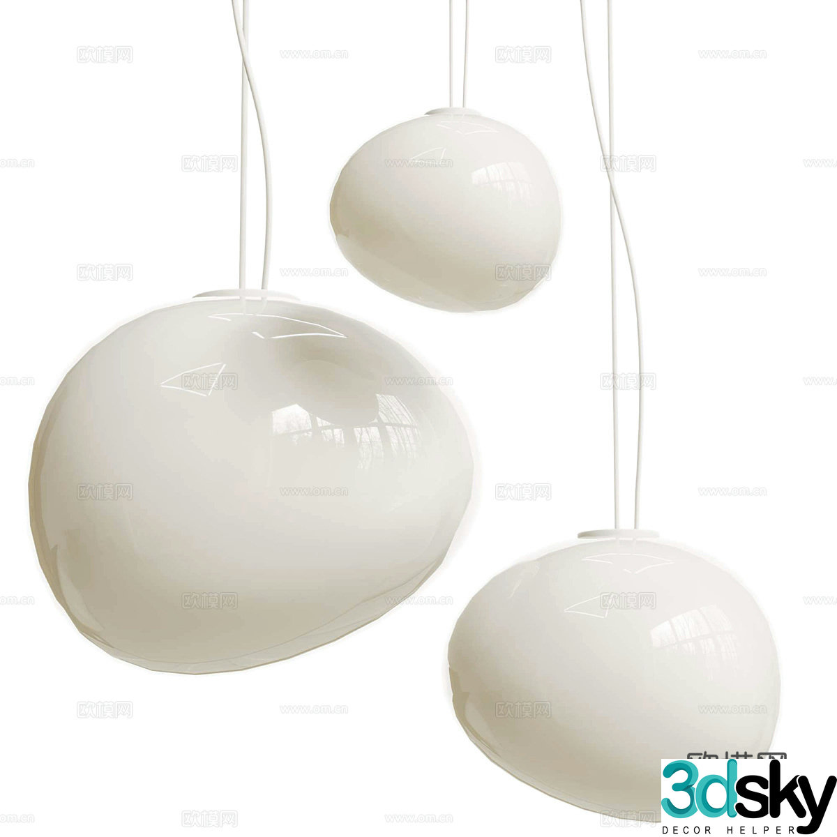 Modern spherical chandelier Craft chandelier 3d model