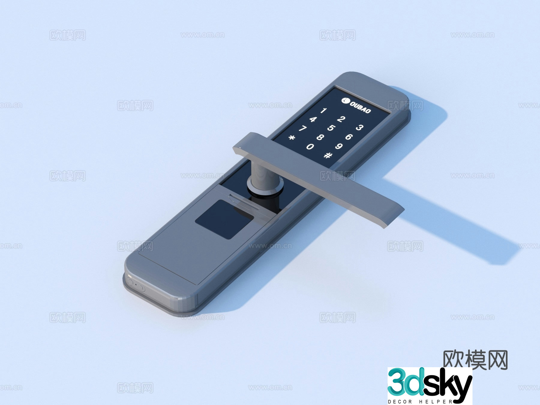Smart lock Fingerprint lock Password lock 3d model