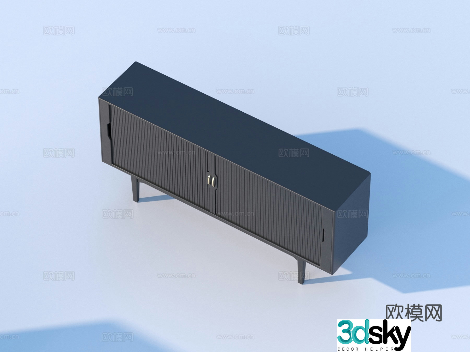Modern TV cabinet floor cabinet 3d model