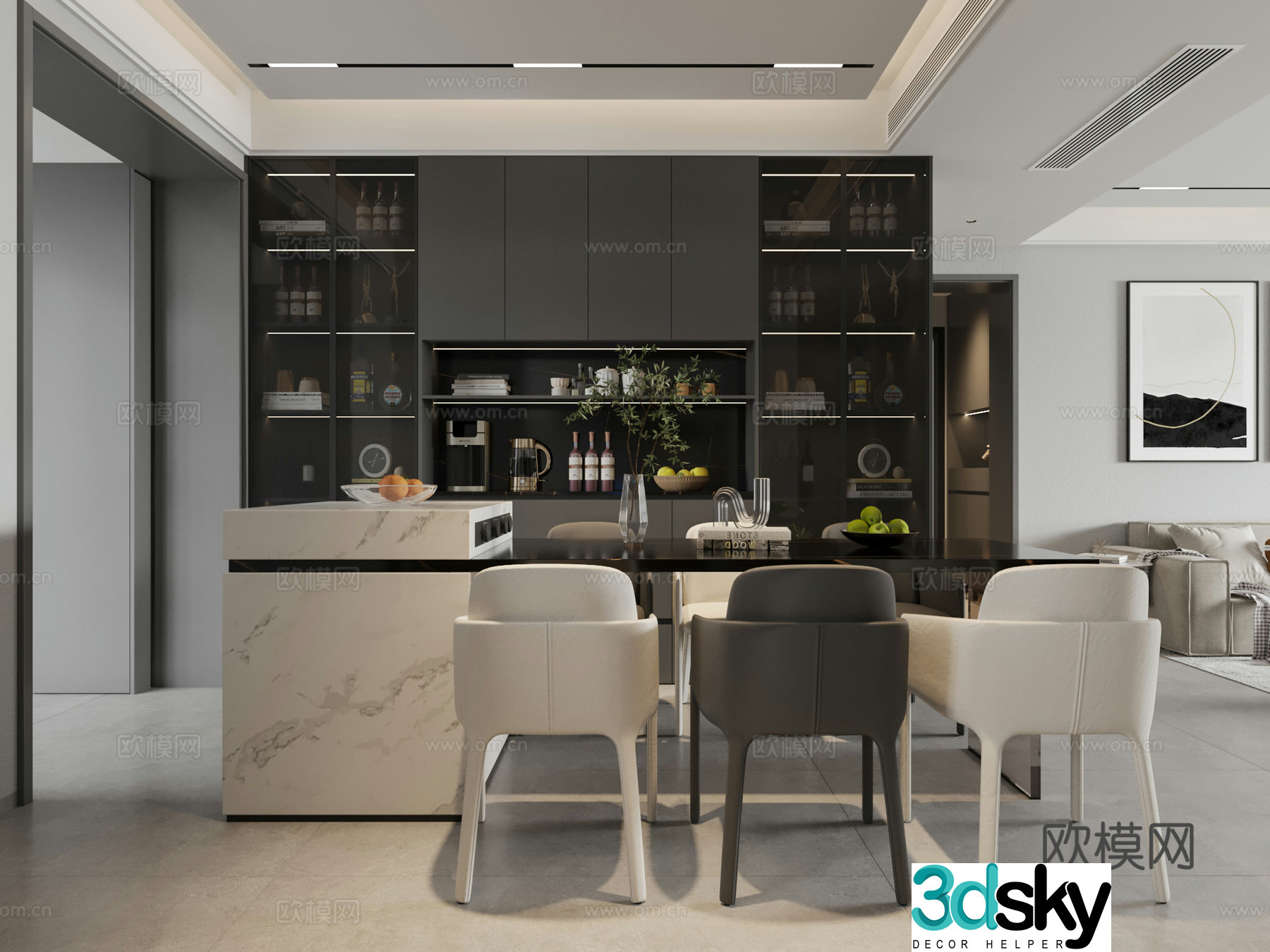 Modern Nakajima Restaurant 3D Model