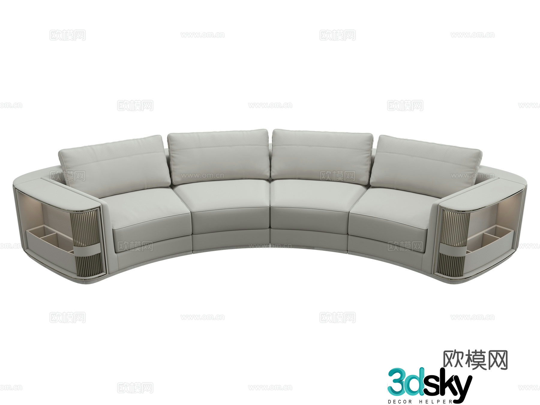 Light luxury curved sofa 3D model