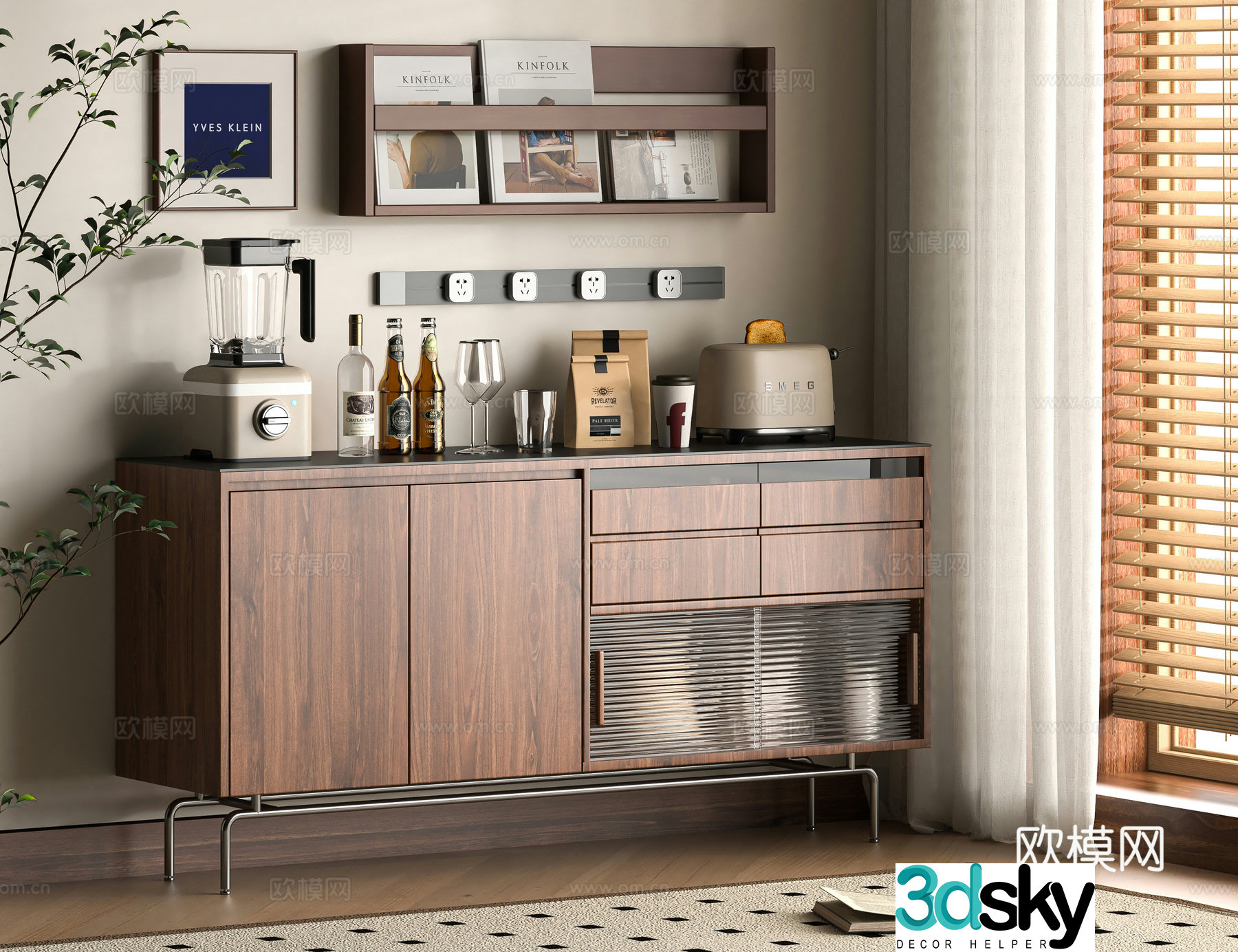 Middle-aged sideboard 3D model