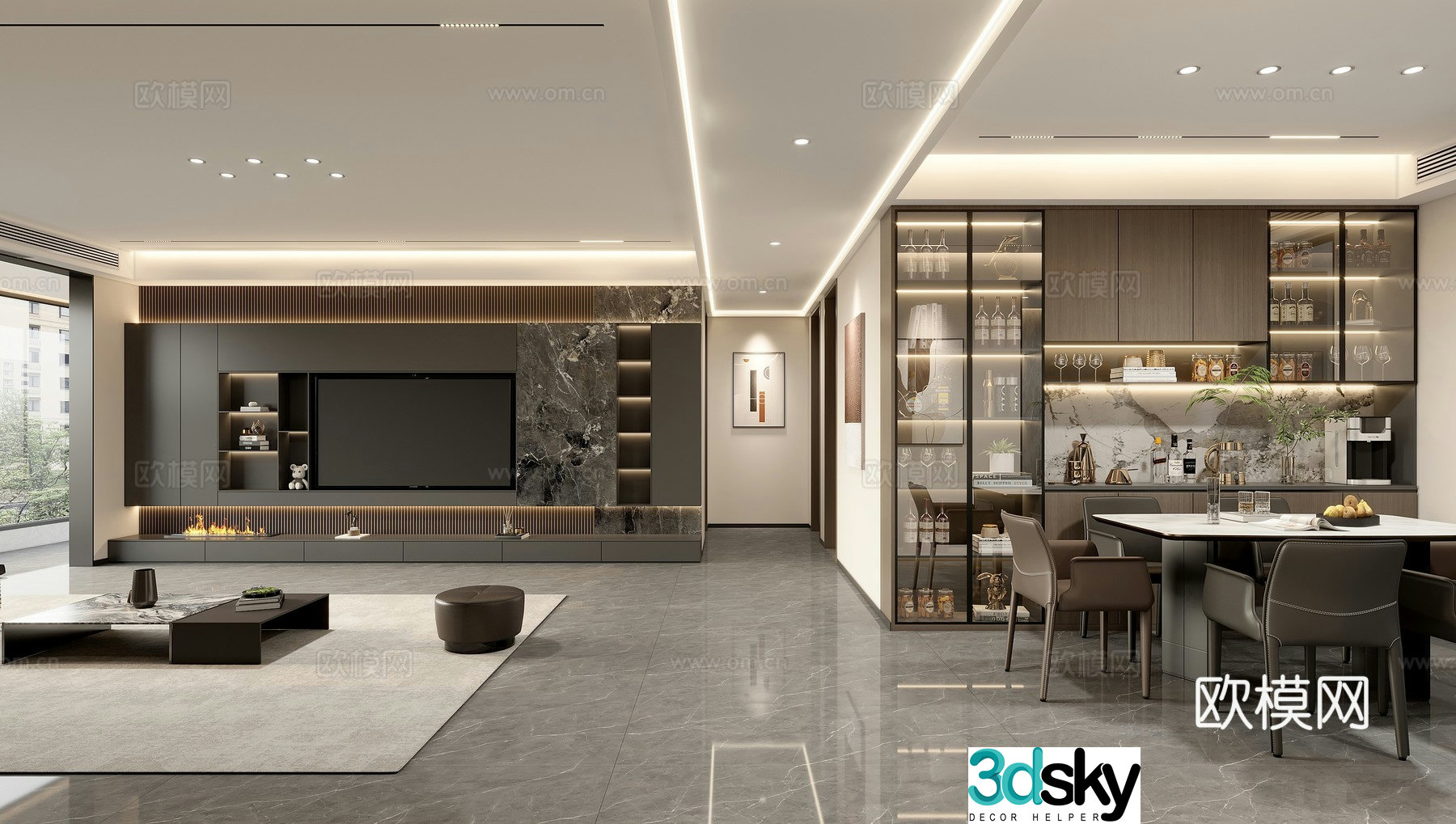 Italian restaurant 3D model