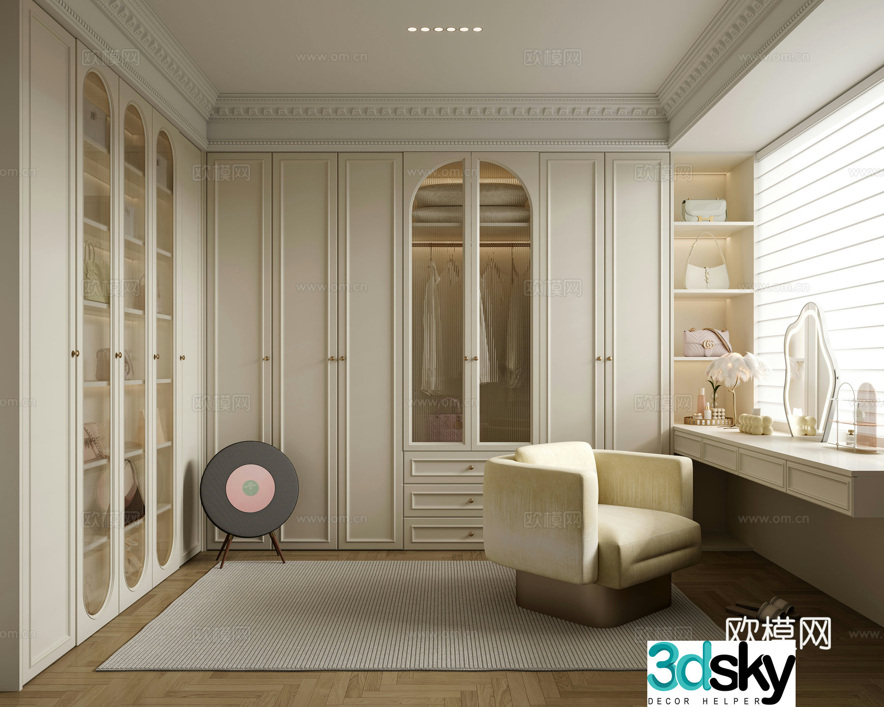 French cloakroom 3d model