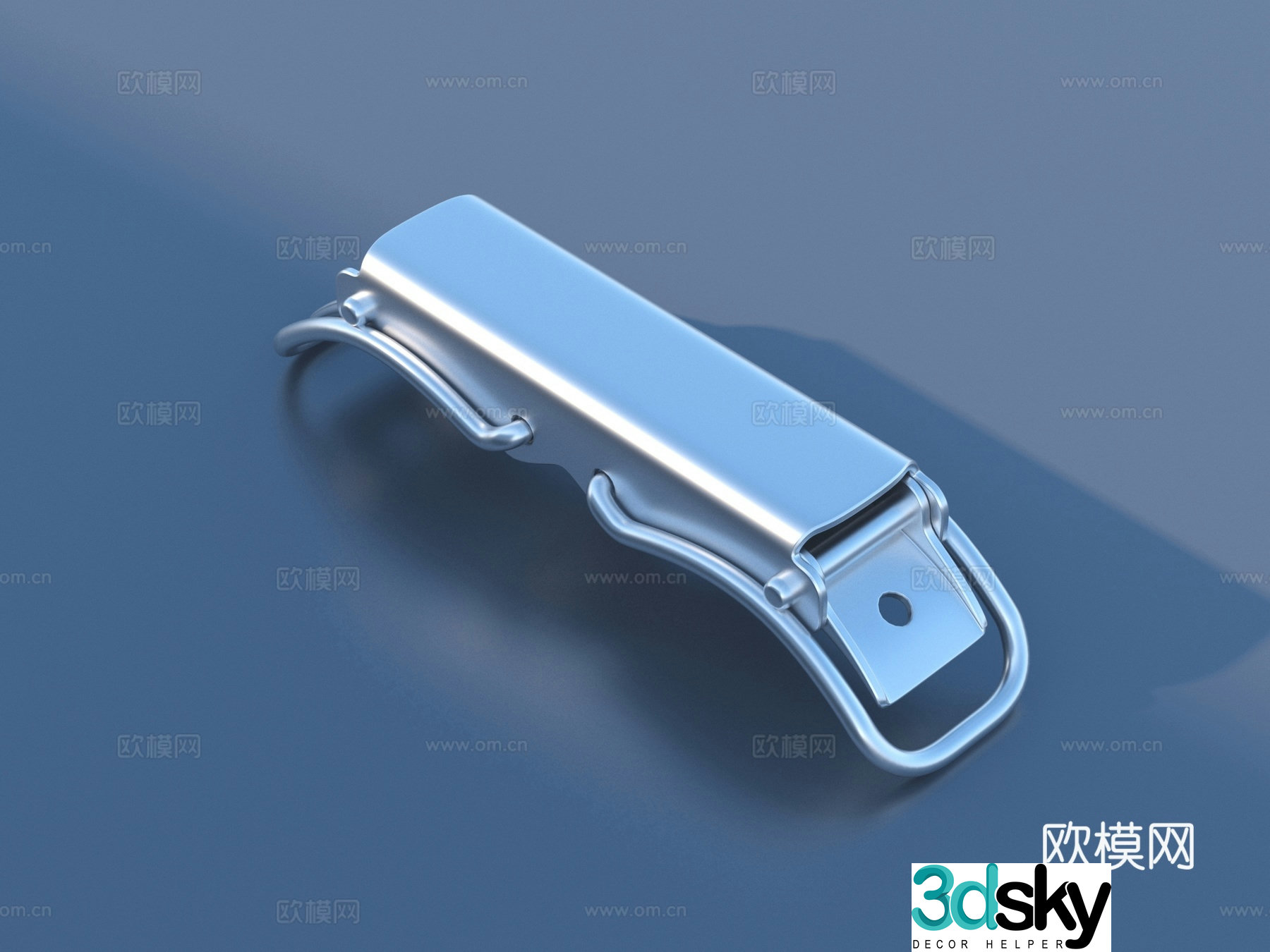 Snap metal clip hinge 3d model