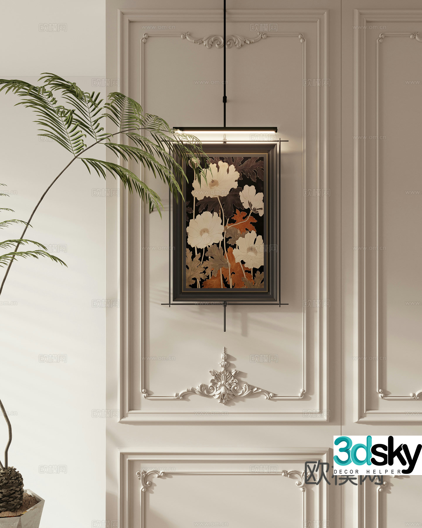 French wall decoration 3D model