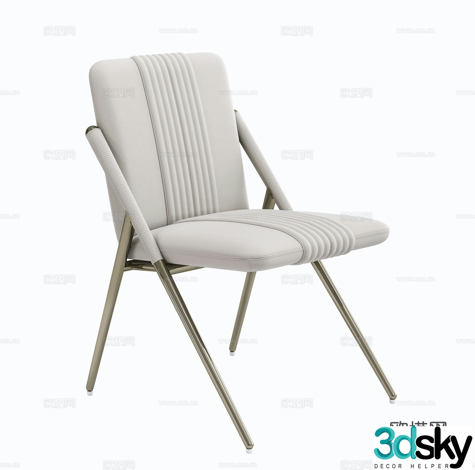 Modern chair dining chair single chair 3d model