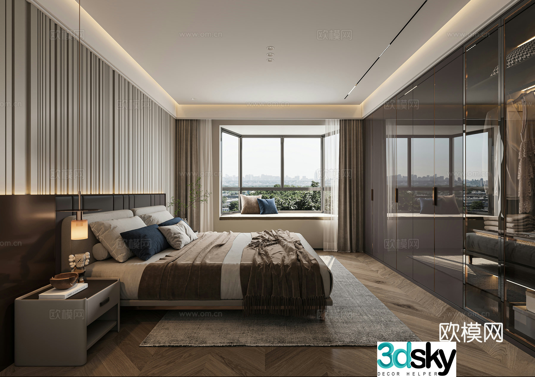 Italian bedroom master bedroom 3d model