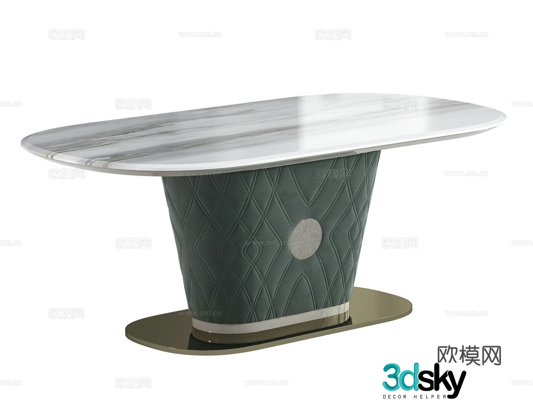 Light luxury dining table dining table 3D model