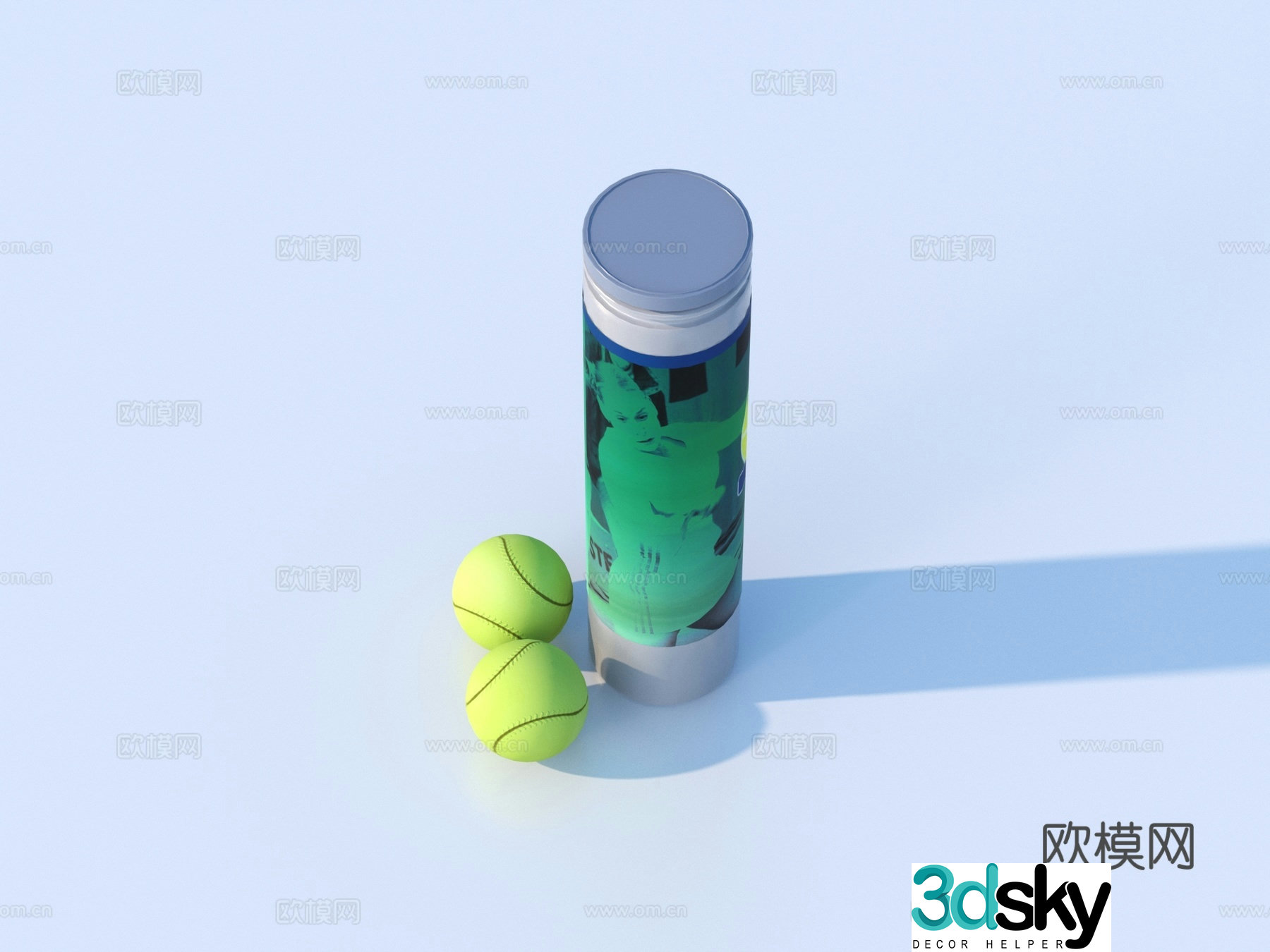 Tennis Ball Box Ball Sports Products 3D Model
