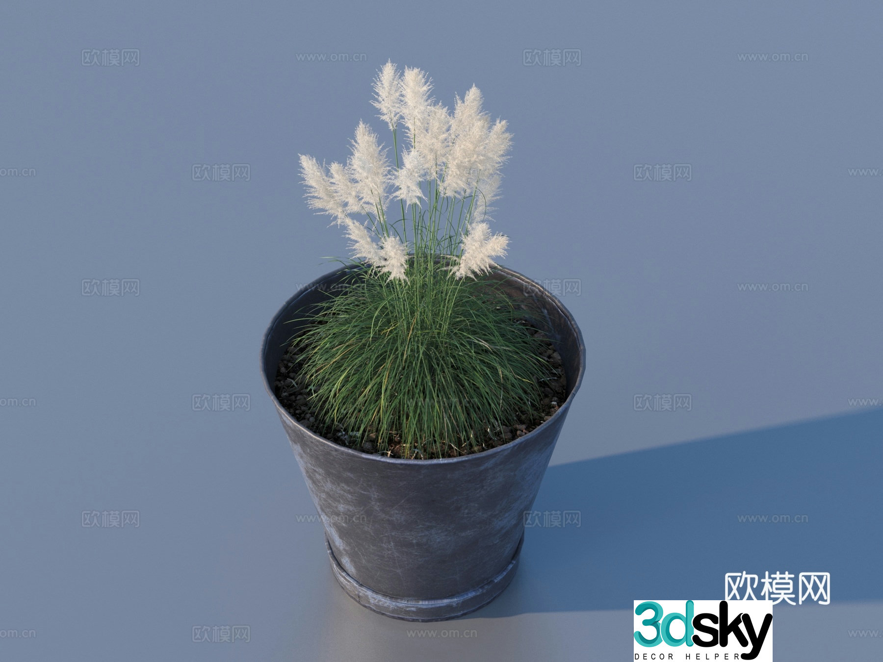 Flower pot pot green plants plant 3d model
