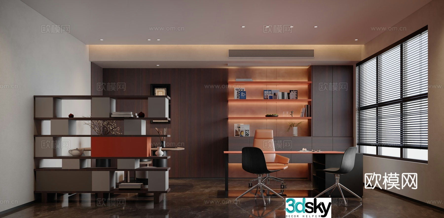 Modern manager office 3d model