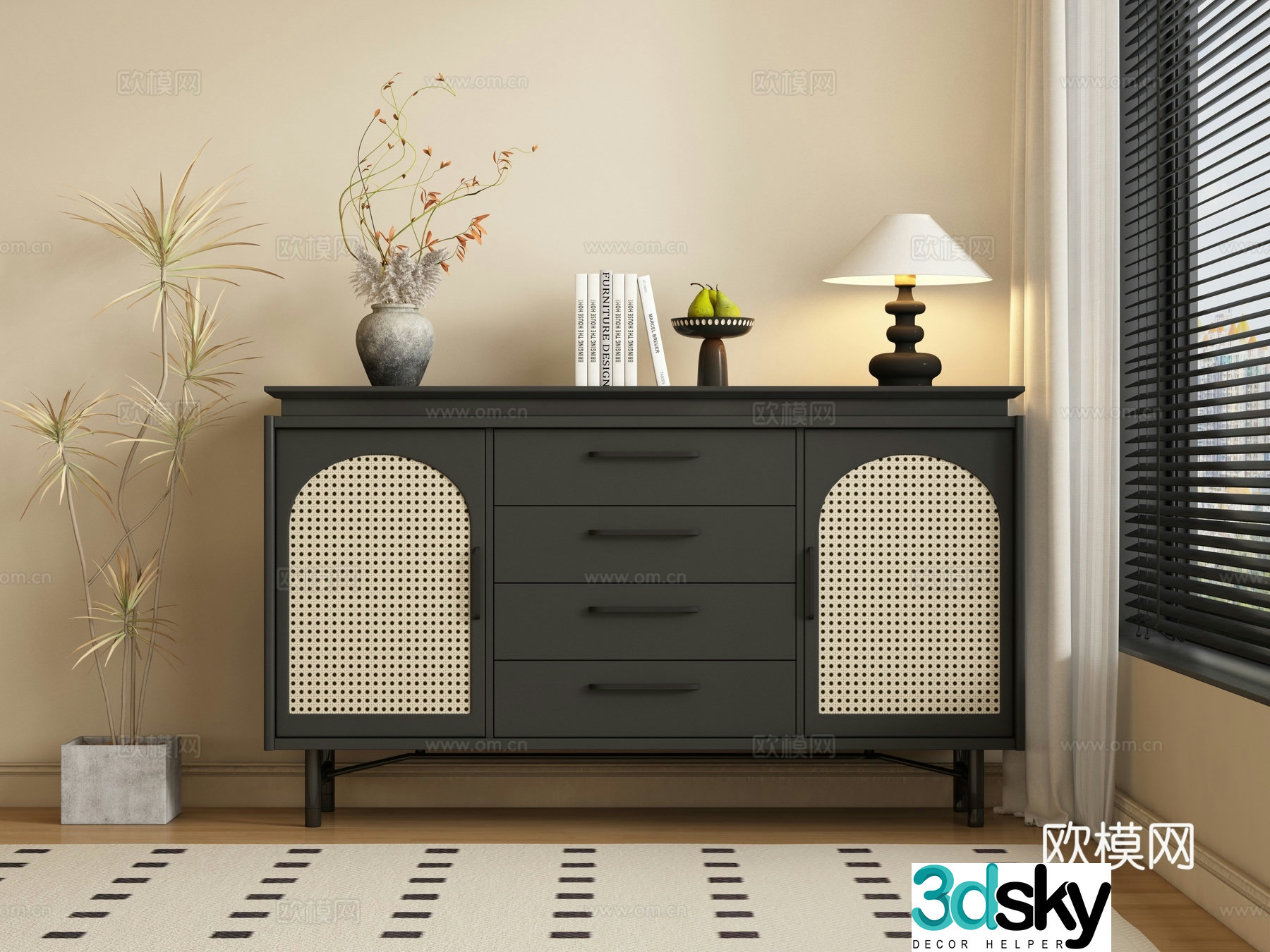 Middle-aged sideboard 3D model