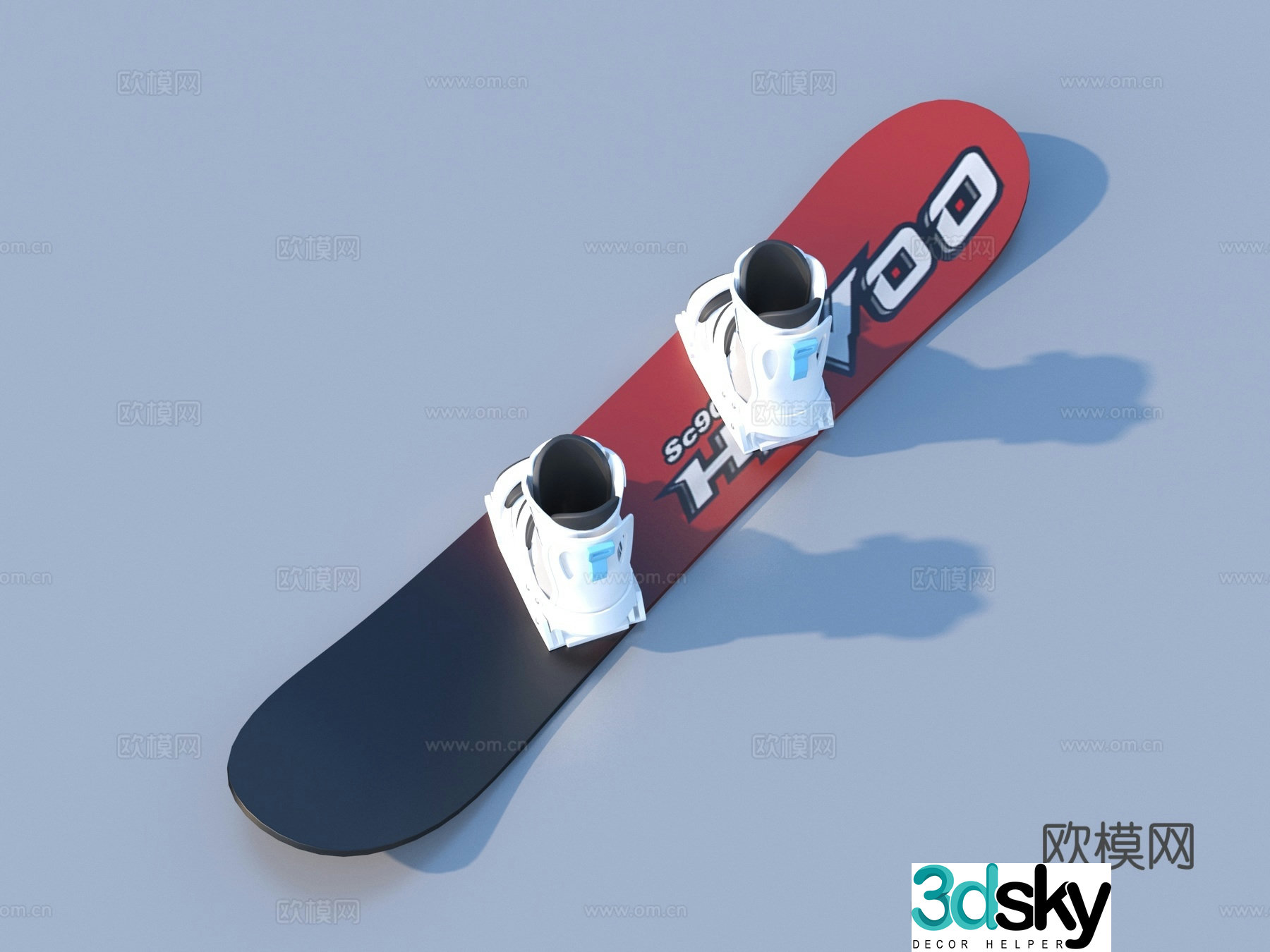Snowboard Outdoor Sports Fitness Equipment 3D Model