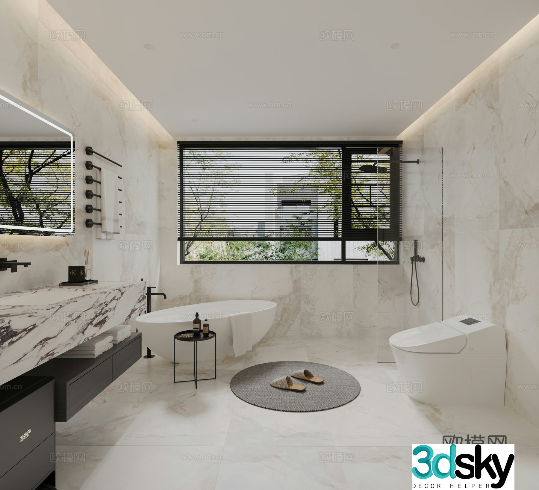 Modern bathroom bathroom master bathroom 3d model