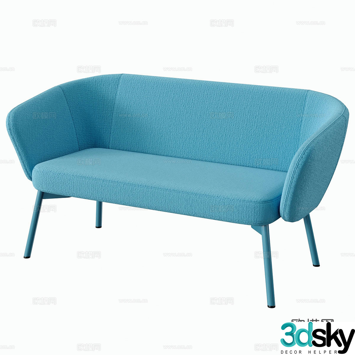 Modern double sofa 3d model