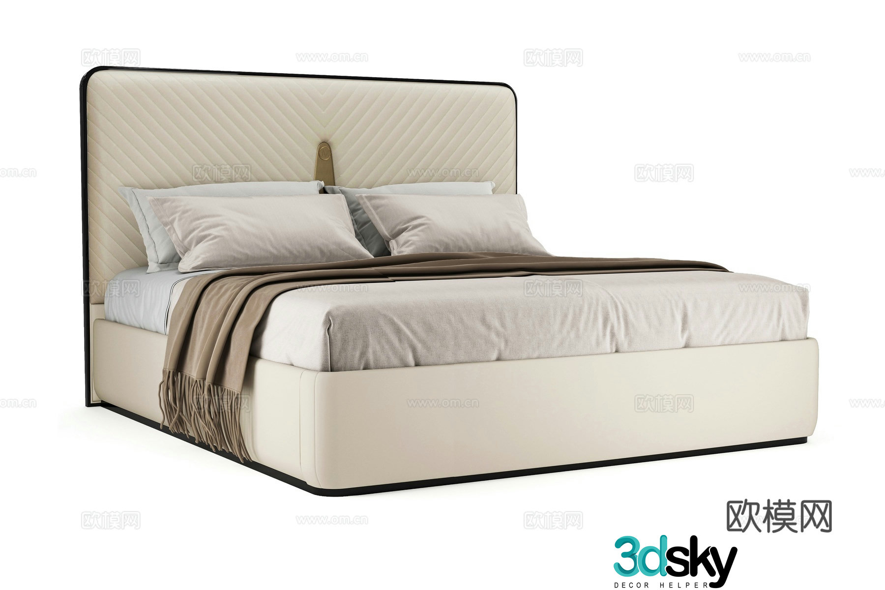 Es about Italian Double Bed 3D Model