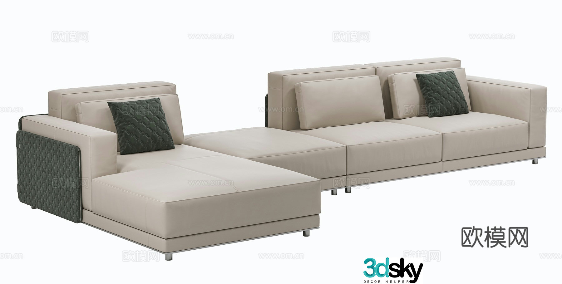 Modern corner sofa 3d model