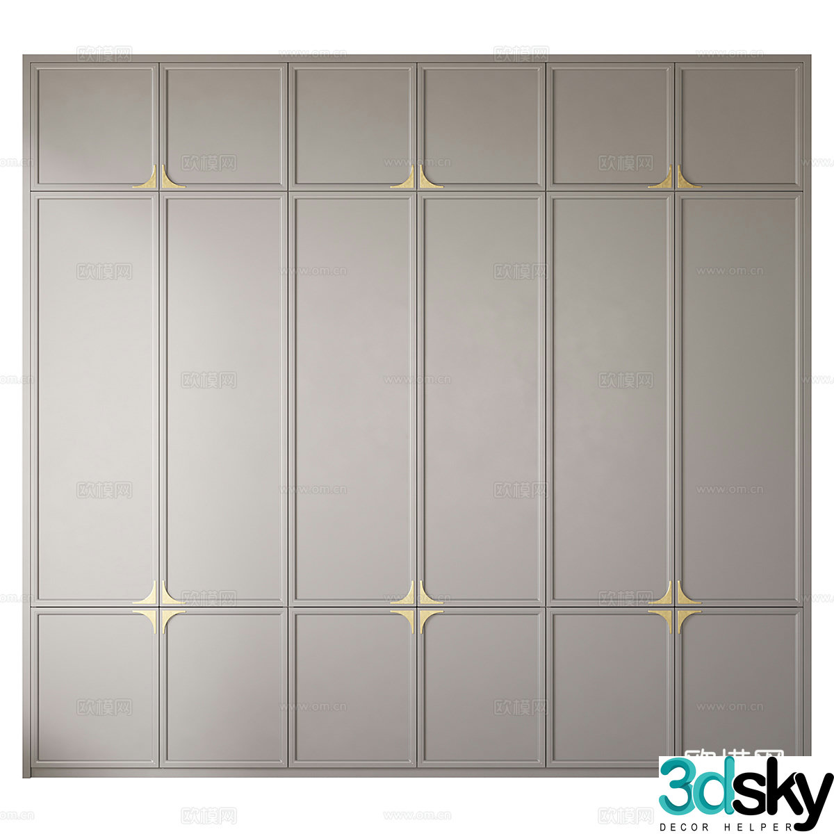 New Chinese style wardrobe 3D model