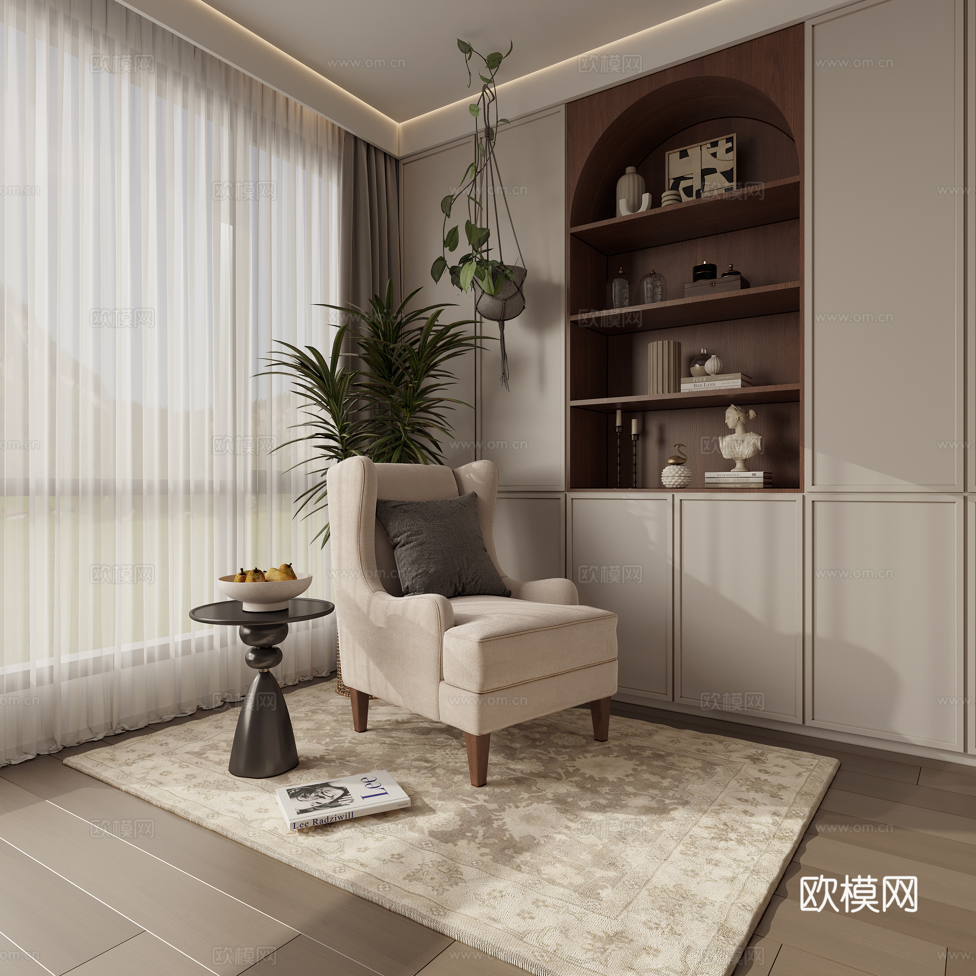 American leisure chair sofa chair 3d model