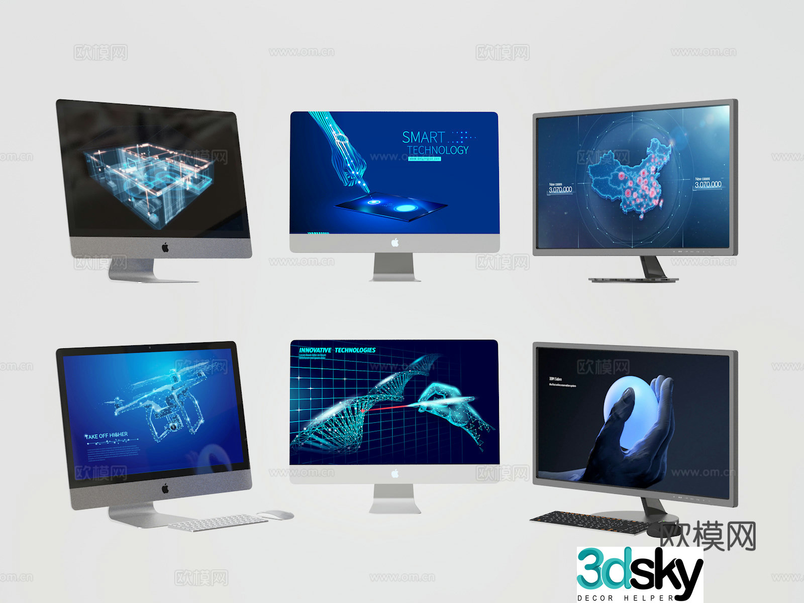 computer display screen 3d model