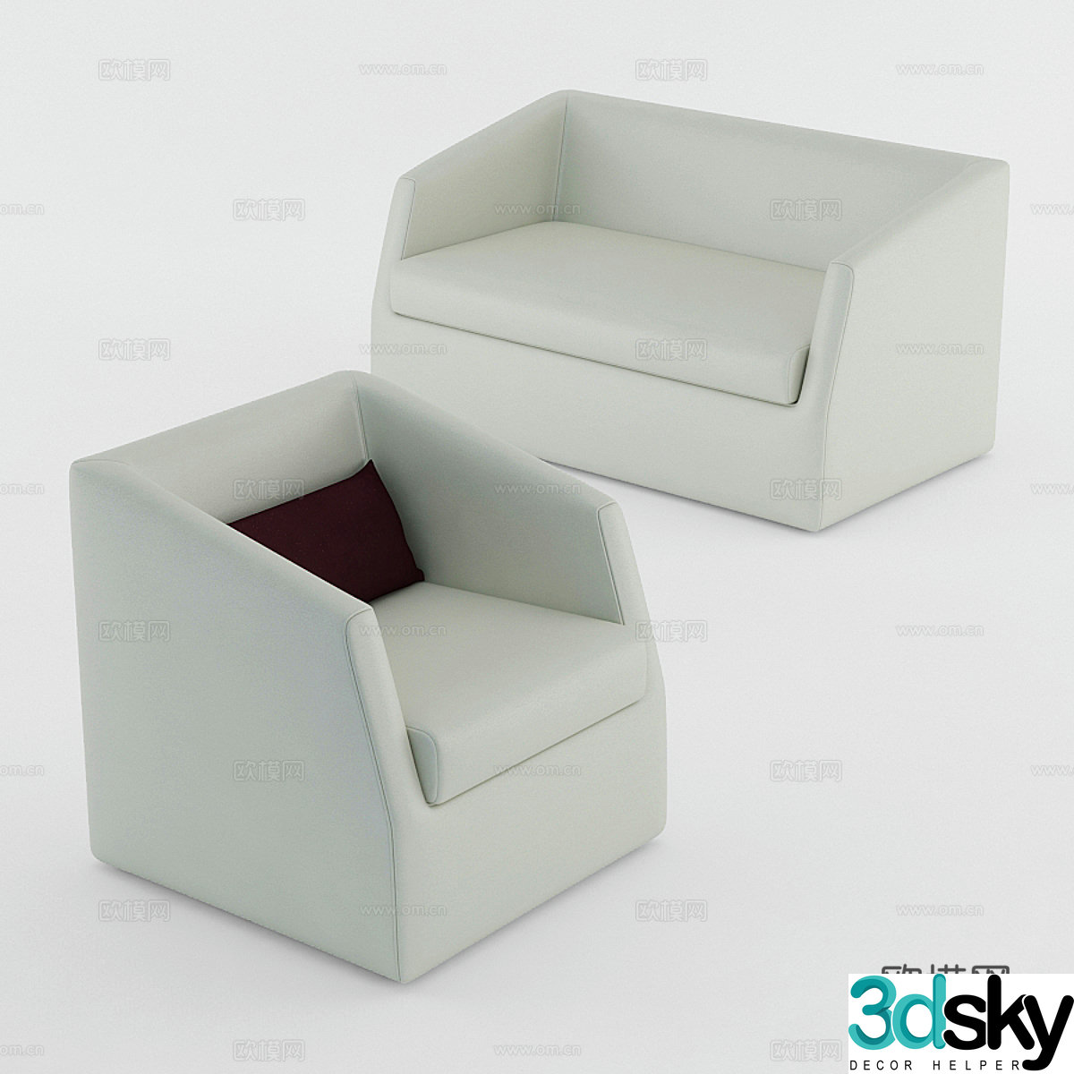 Modern single sofa 3d model