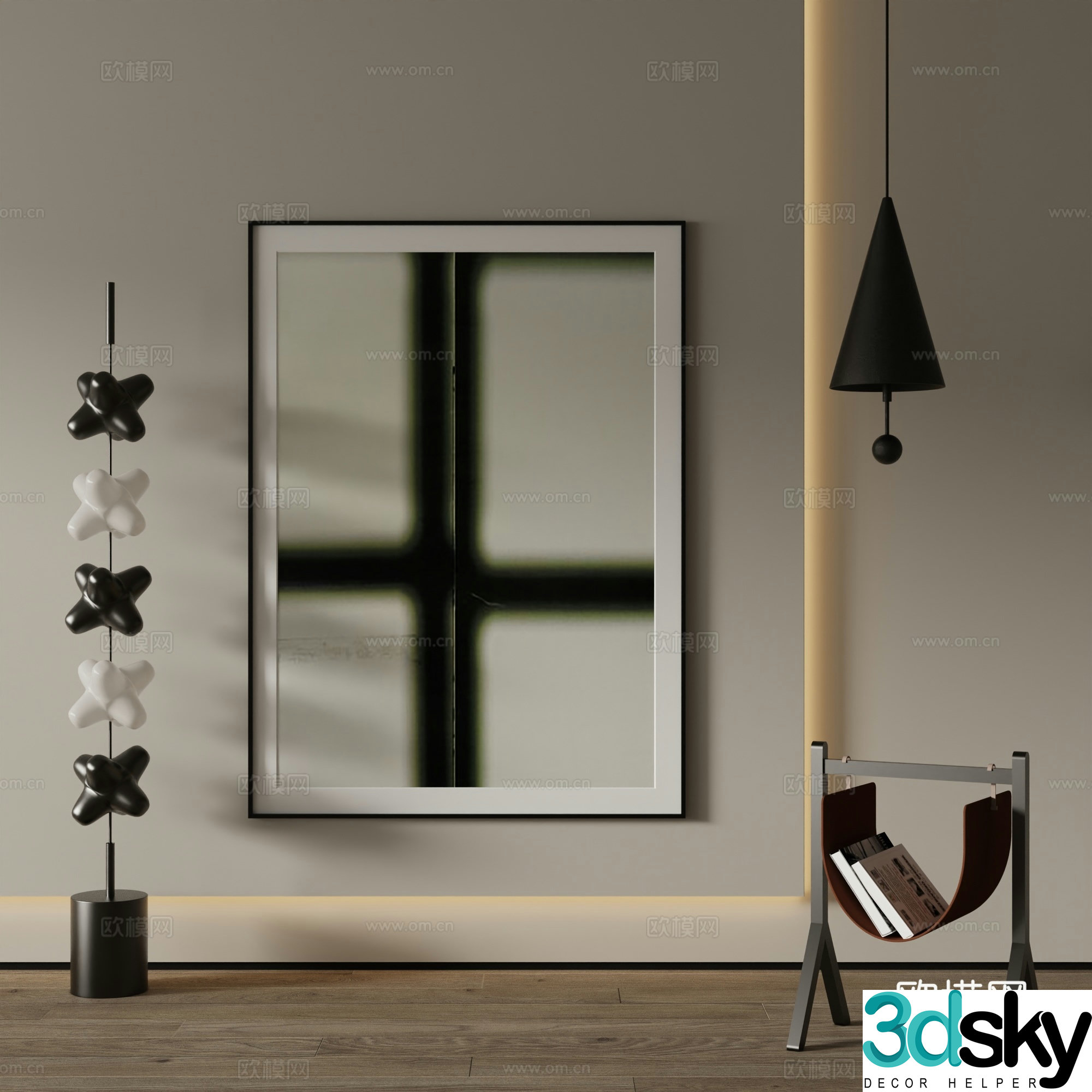 Modern Art Painting Decorative Painting 3D Model