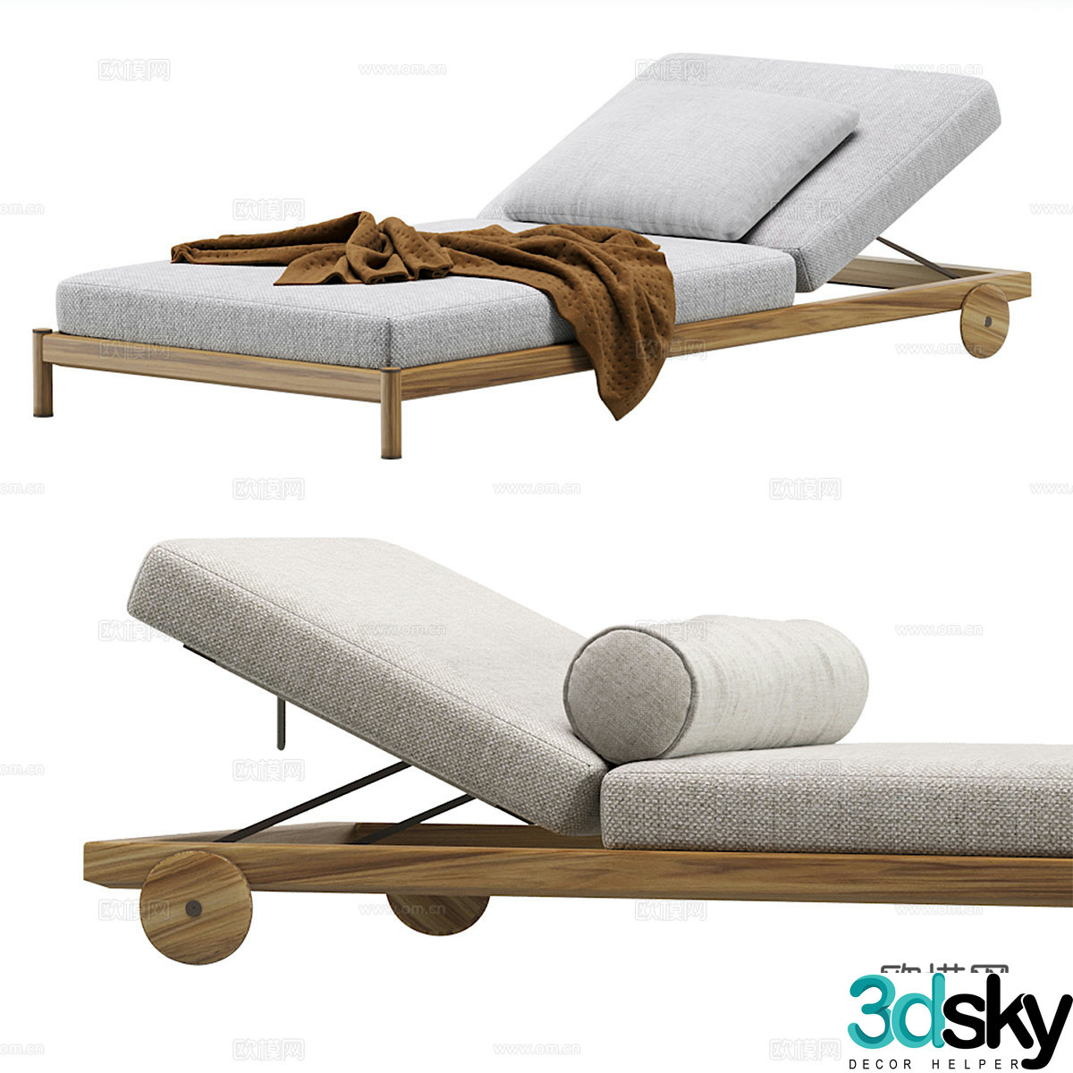 New Chinese -style outdoor lounge 3D model