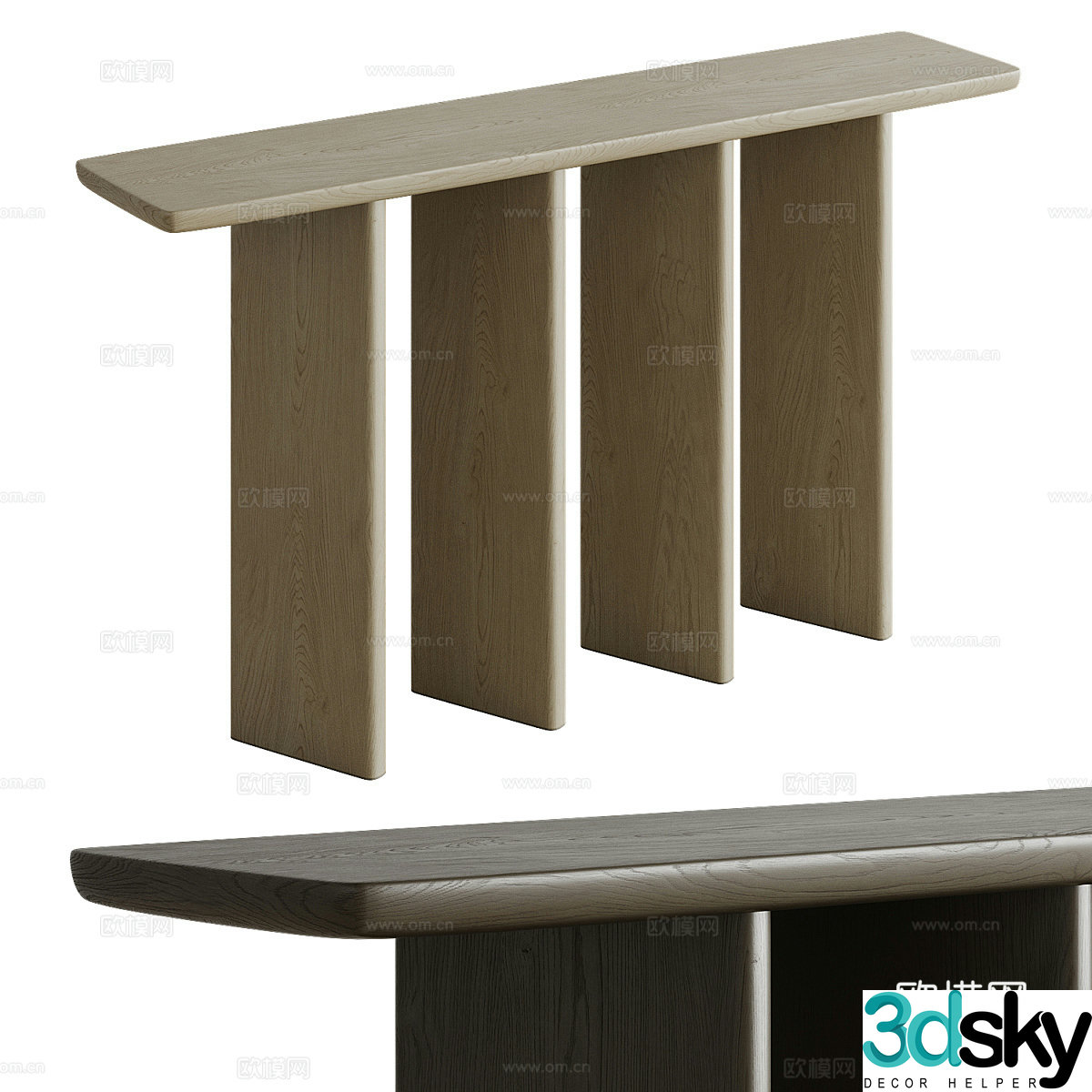 New Chinese style end-of-view 3D model