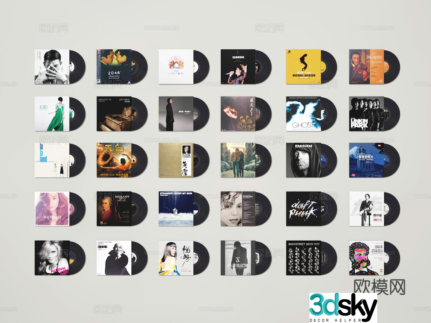 Modern record vinyl 3D model